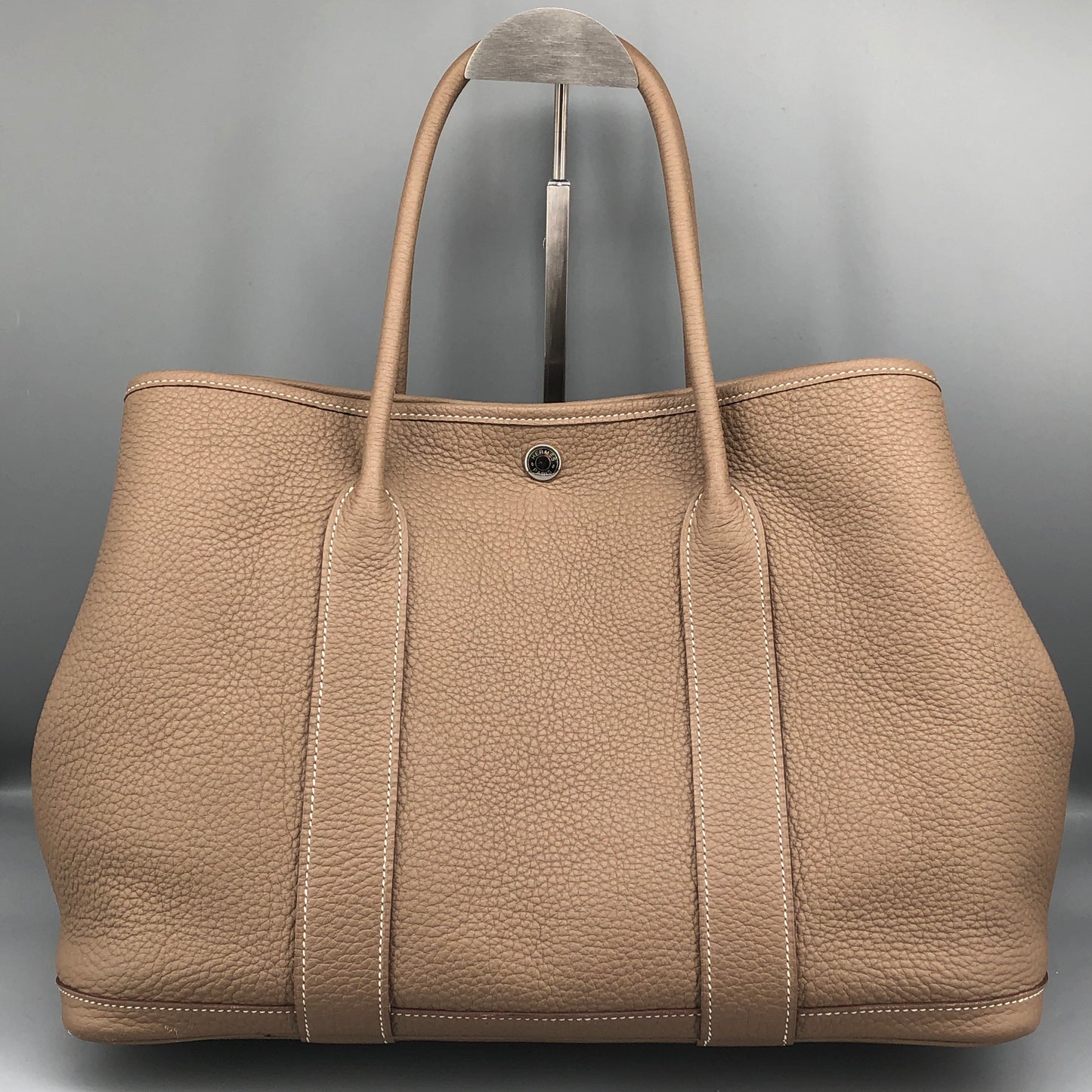 Hermes 2017 Taupe Garden Party 36 Tote Bag