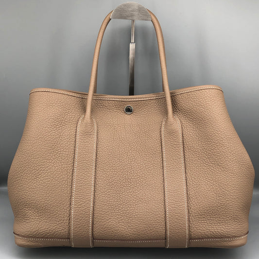 Hermes 2017 Taupe Garden Party 36 Tote Bag