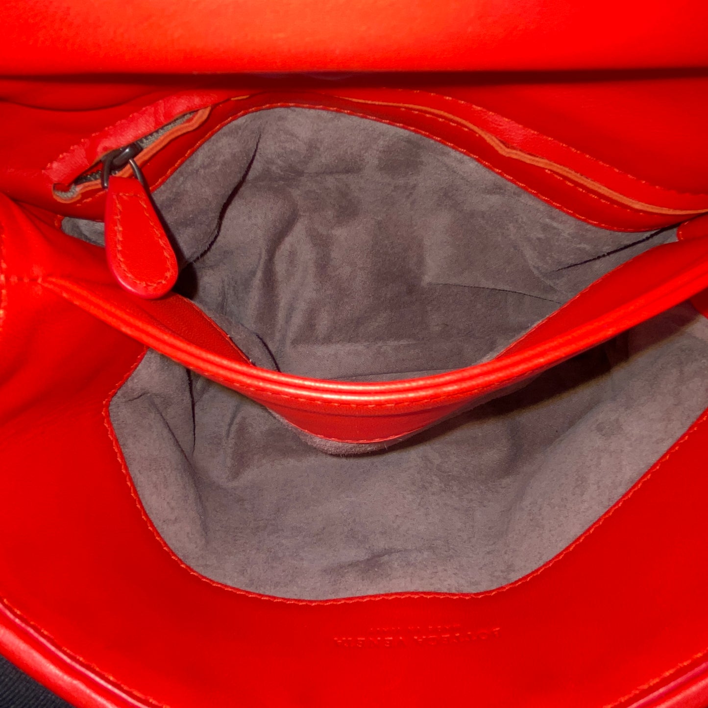 Bottega Veneta Olimpia Medium Red Intrecciato Leather Bag