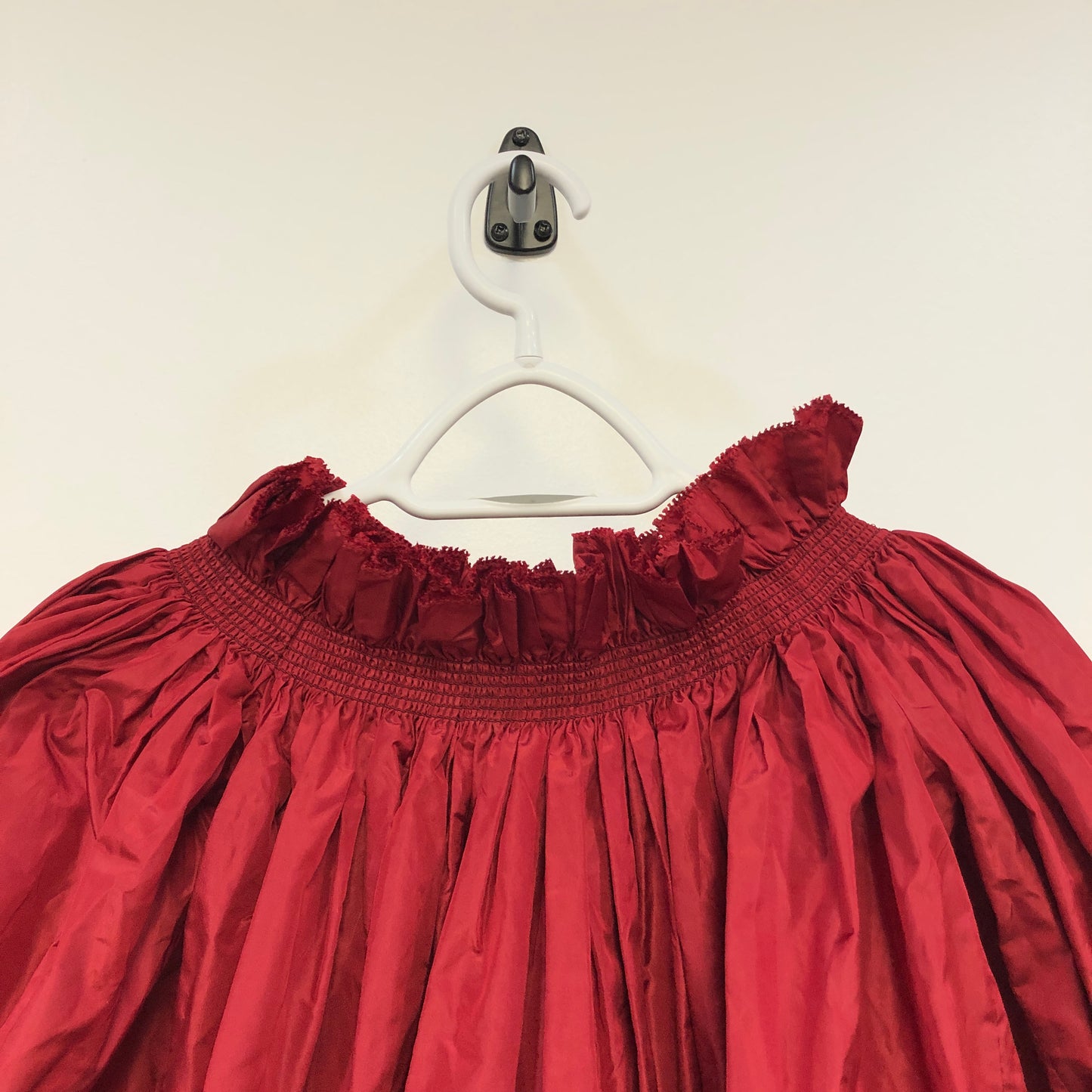 Christian Dior Red Off Shoulder Long Sleeve Blouse US 4