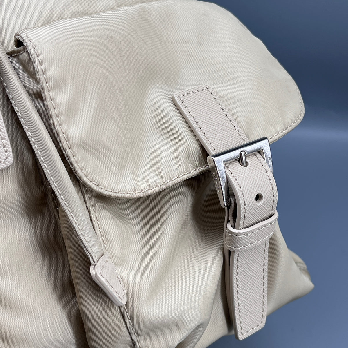 Prada Yellow beige nylon Backpack