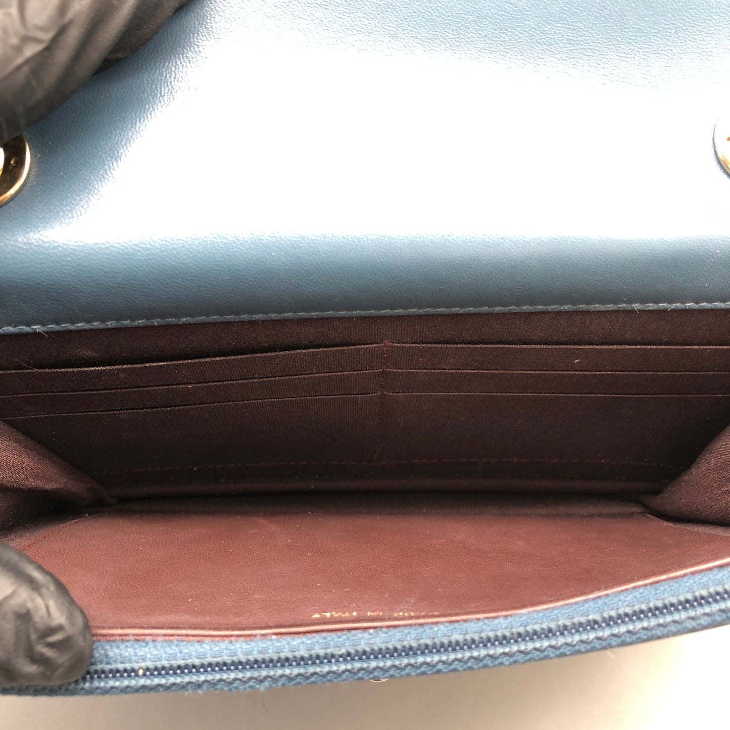 Chanel Muted Teal Blue Quilted Leather Flap Bag