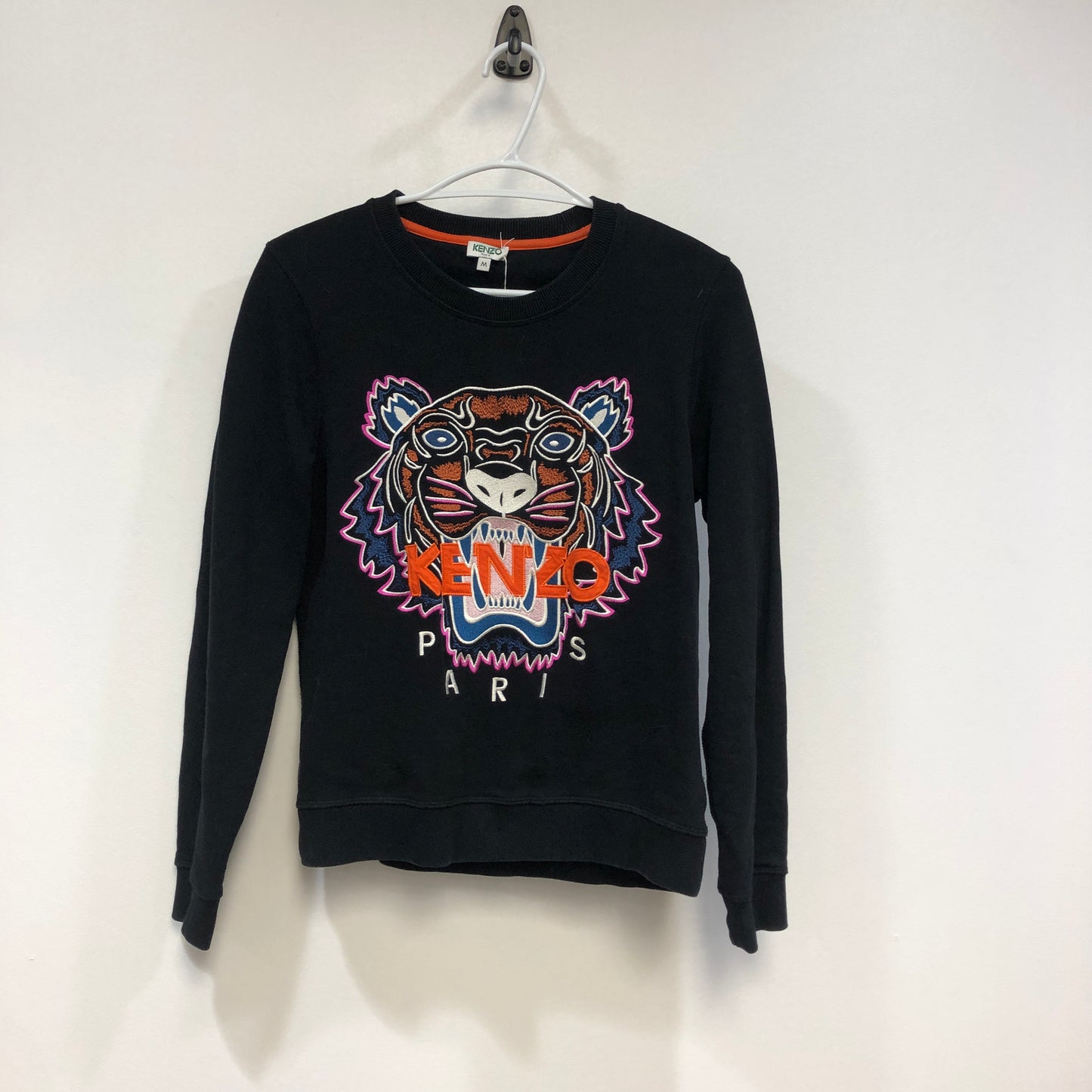 Kenzo M Black Tiger Embroidered Crewneck Sweatshirt