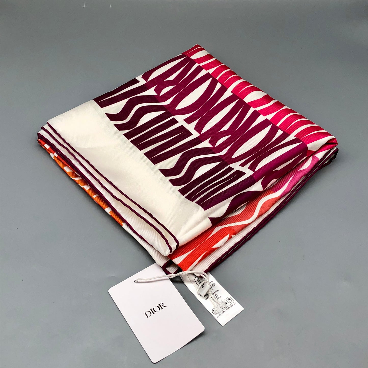 Christian Dior 90*90cm Multi-Color Silk Scarf