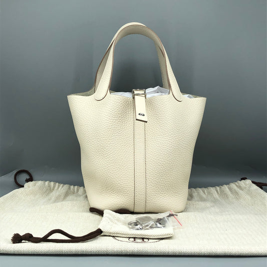 Hermes 2017 Picotin Lock 18 Handbag Cream