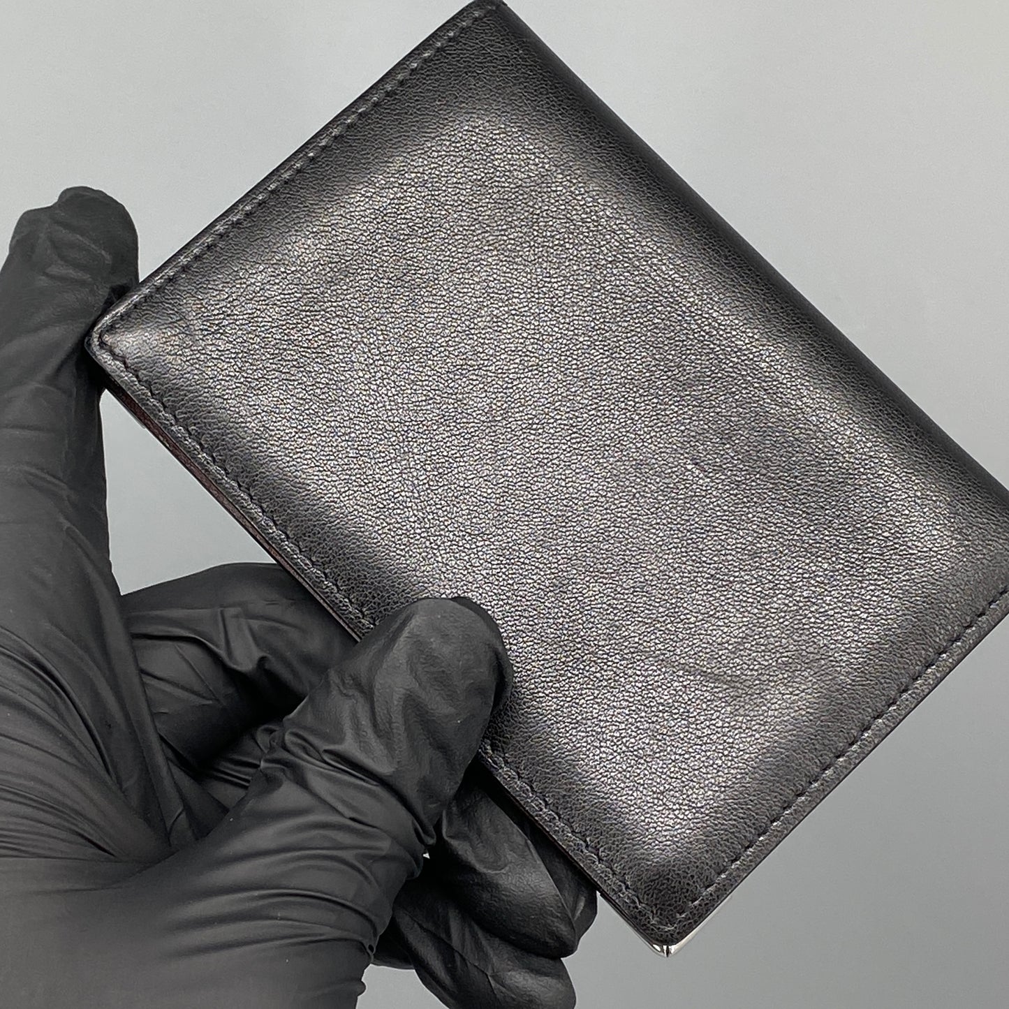 Cartier Black Smooth Leather Bi-fold Short Wallet