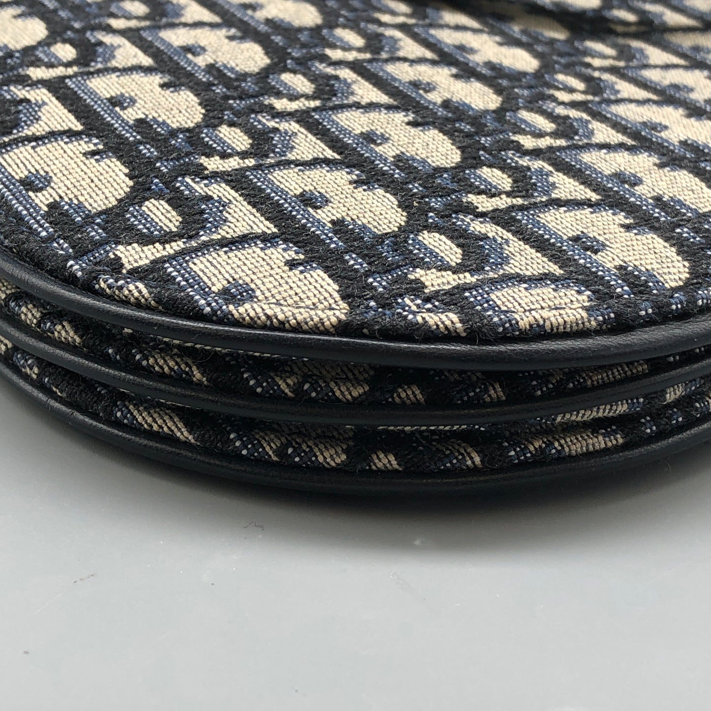 Christian Dior Mini Saddle Bag with Strap Oblique Canvas
