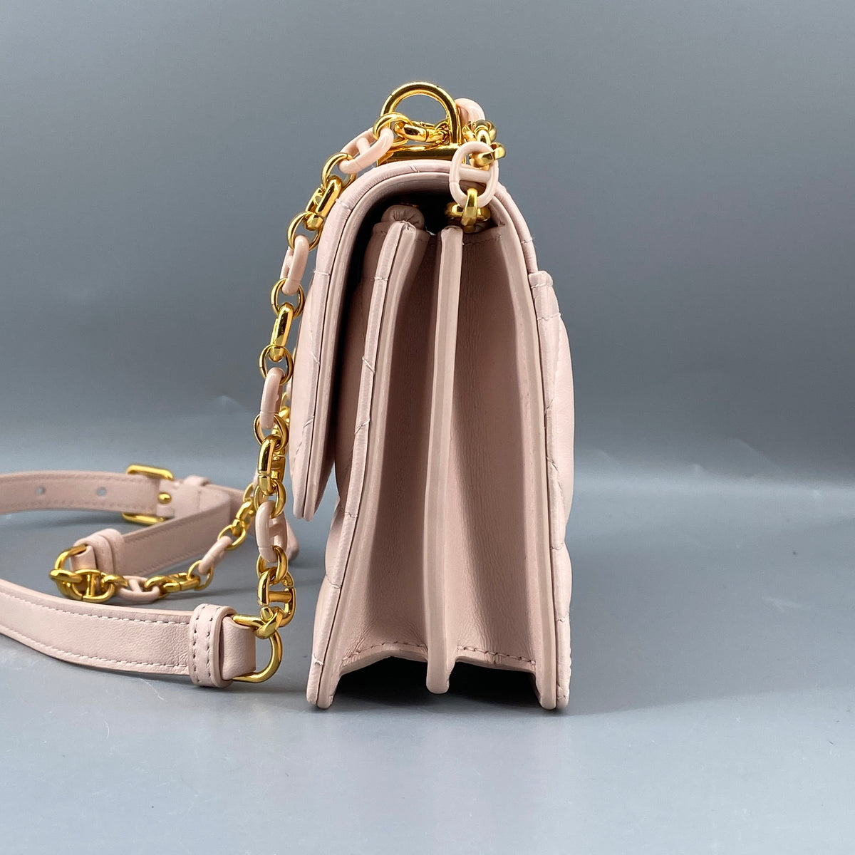 Christian Dior Miss Caro Mini Bag Powder Pink Lambskin