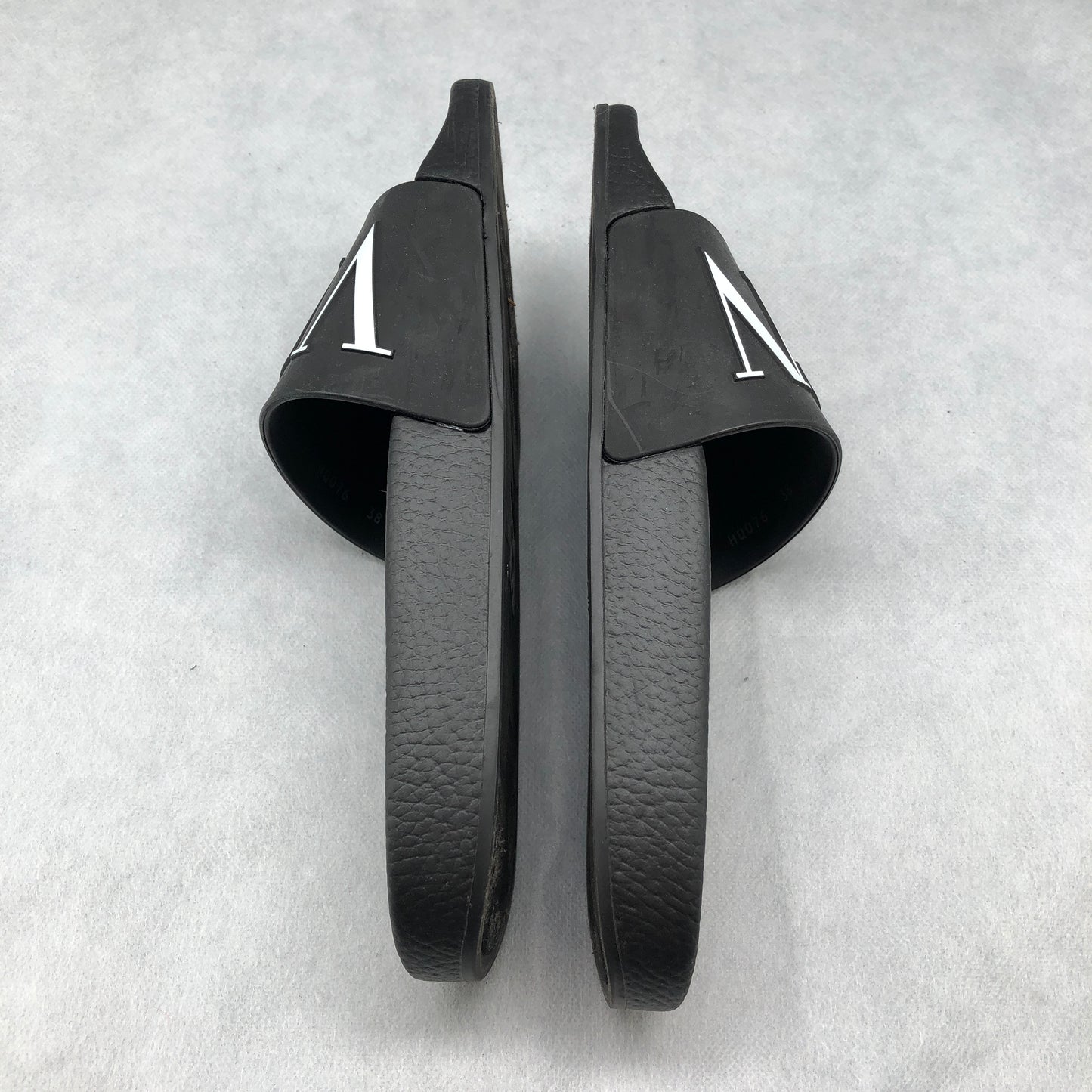 Valentino Black VLTN Slide Sandals Size 38