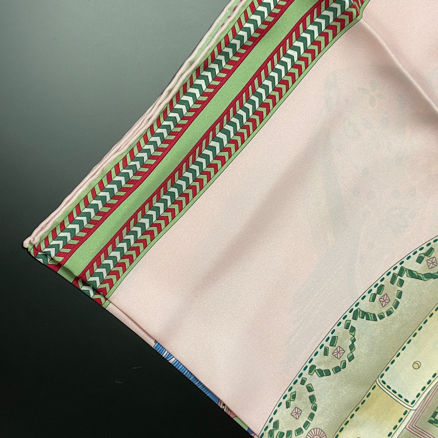 Hermes  Pink Multi Color Silk Scarf  90x90cm