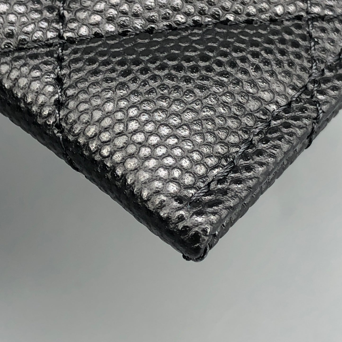 Chanel NWT Black Quilted Caviar Leather Card Holder