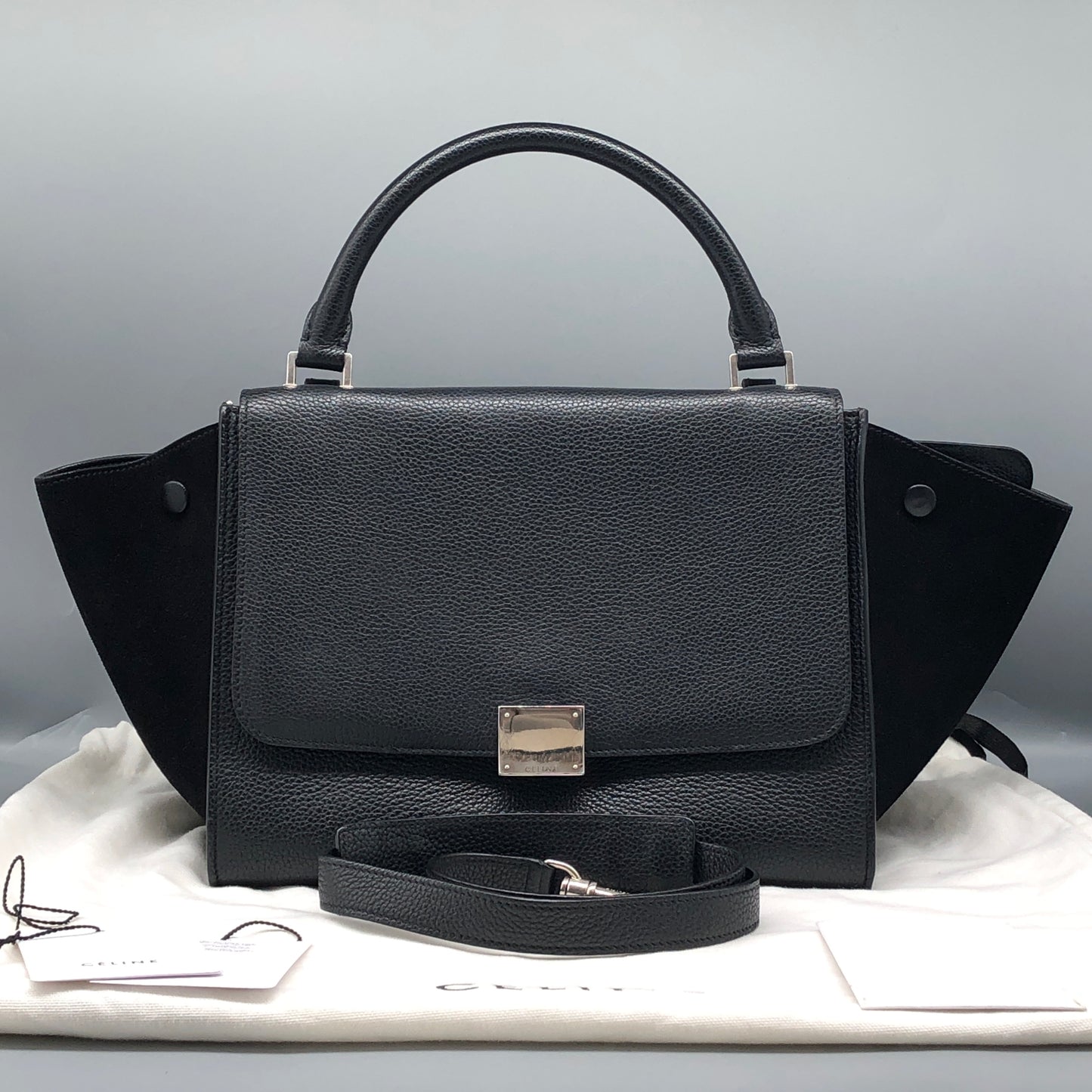 Celine Trapeze Top Handle Bag Black