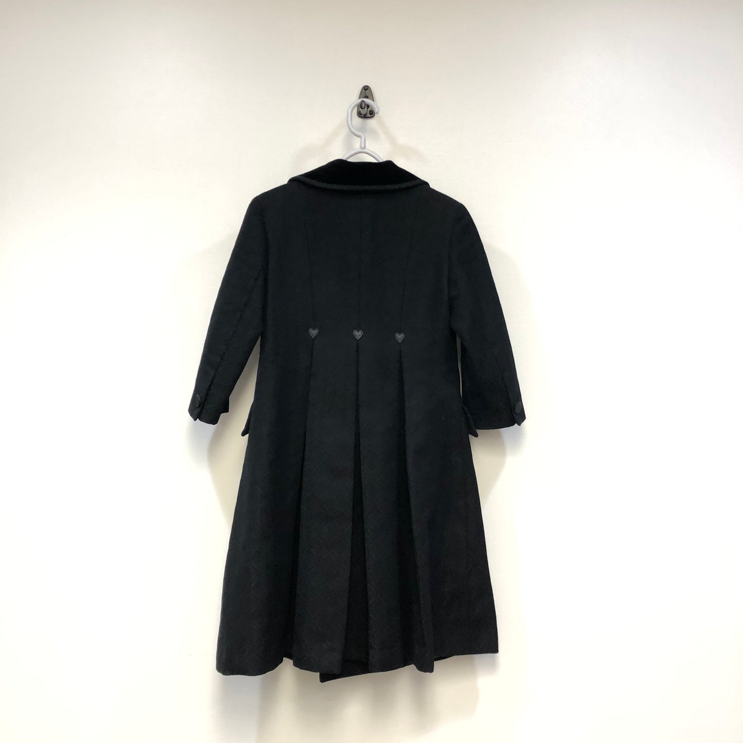 Gucci Black Wool Double Breasted Long Coat Size 42