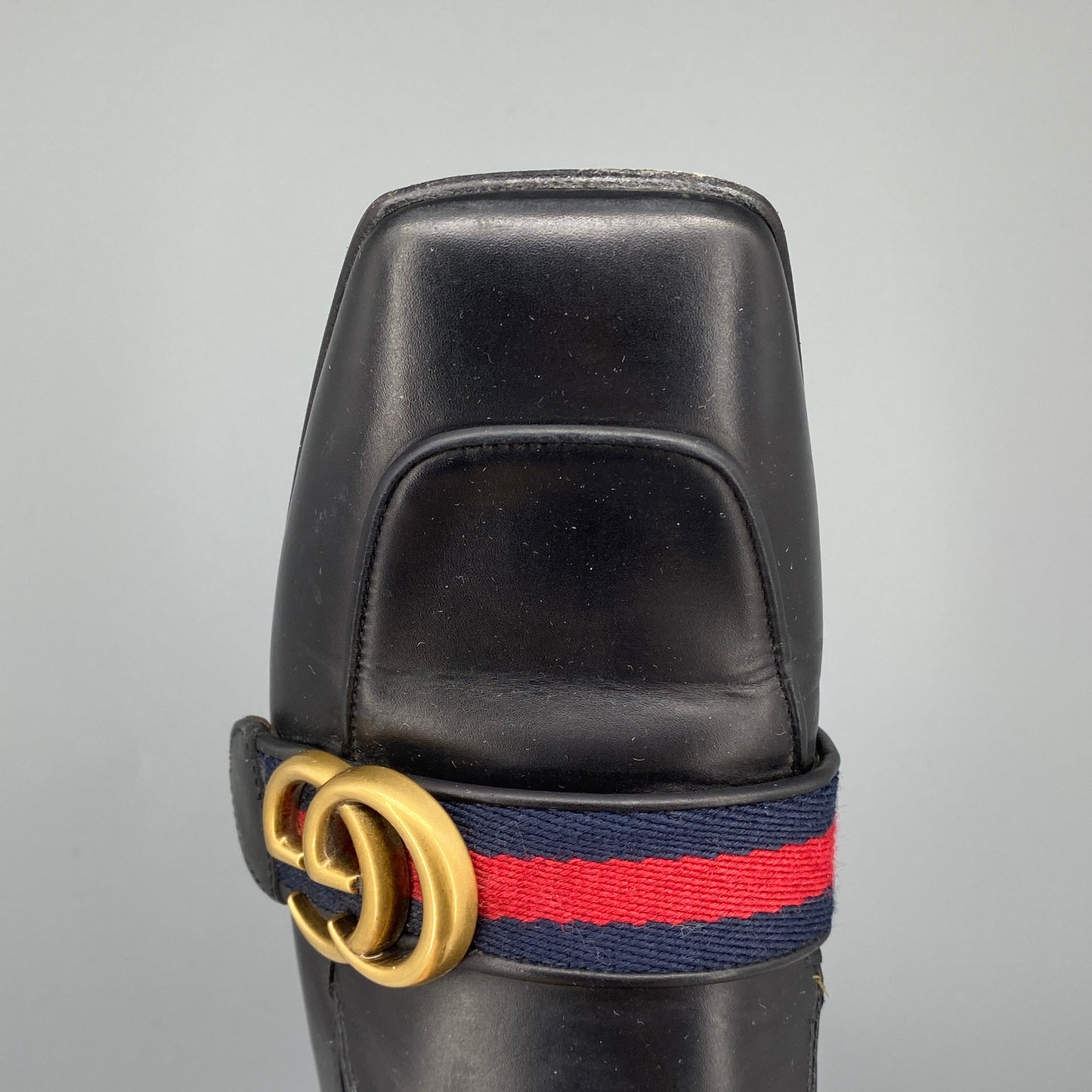 Gucci Women's Pearl Heel Loafers Size 35.5 Black