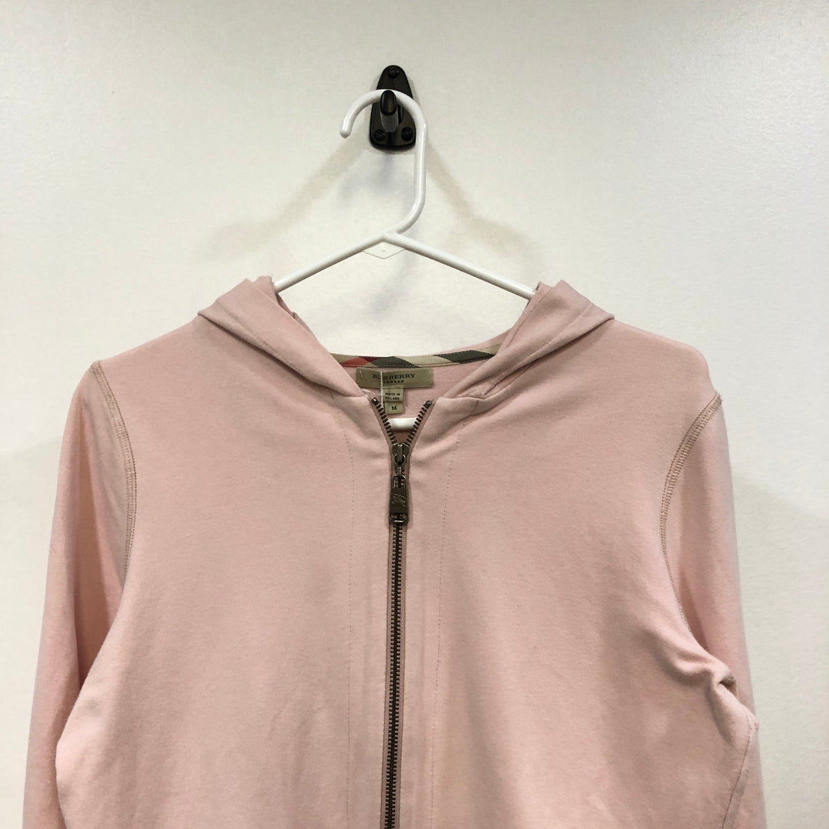 Burberry Light pink Women Zip Hoodie Jacket Size M