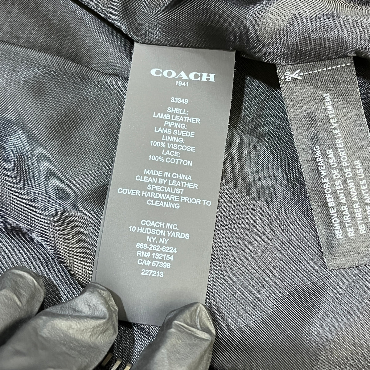 Coach Black Leather Moto Jacket US size 4