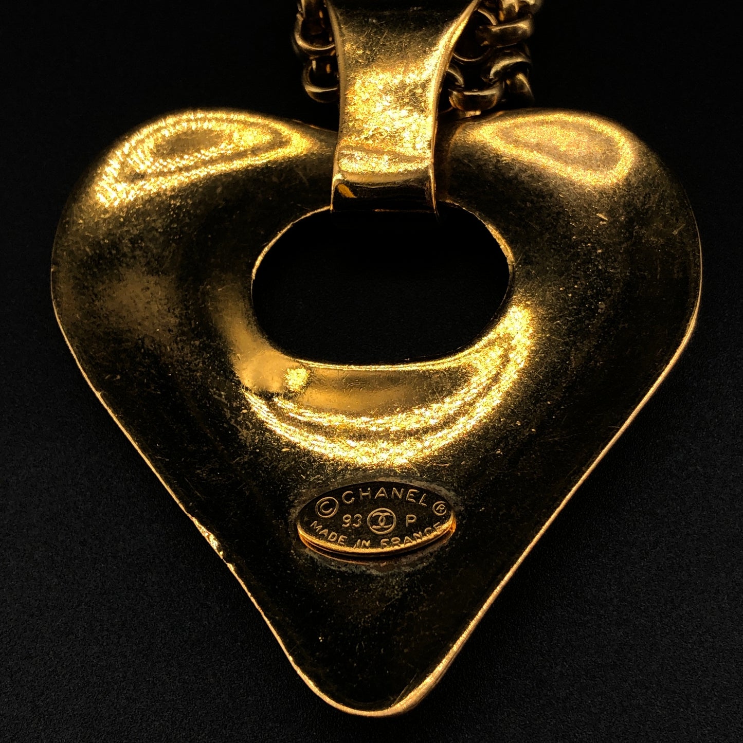 Chanel Vintage Heart Pendant Necklace