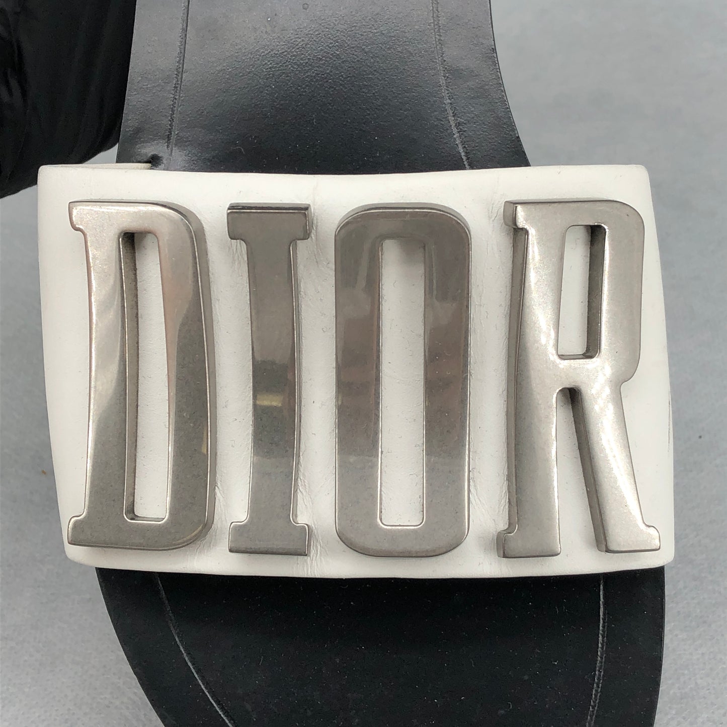Christian Dior Dioriviera Logo Slide Sandals Size 38 White