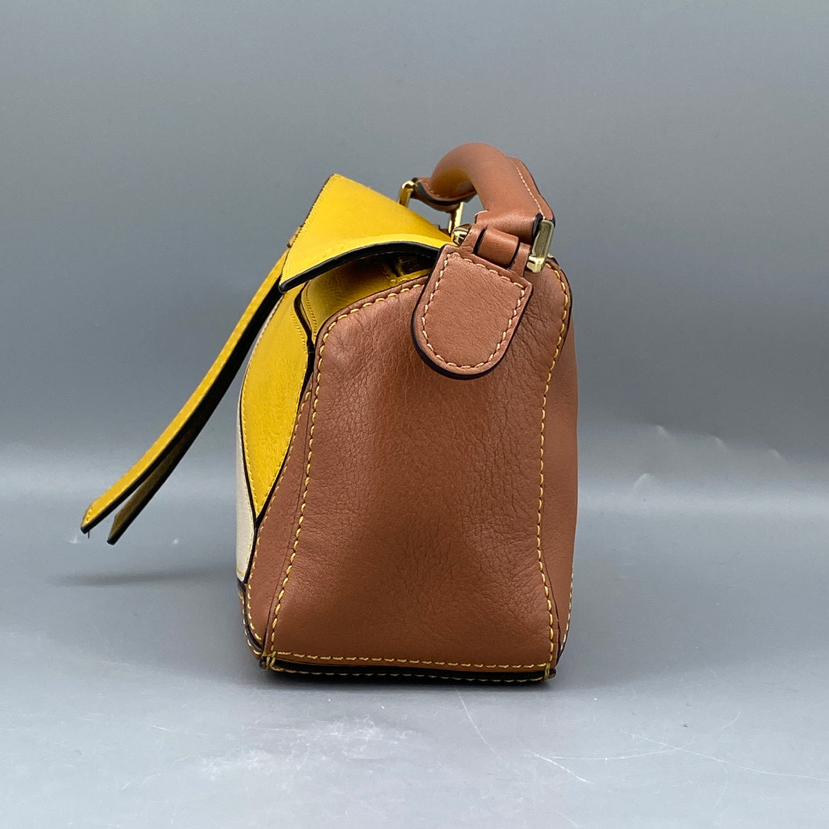 Loewe Calfskin Puzzle Mini Handle Bag Multi-Color