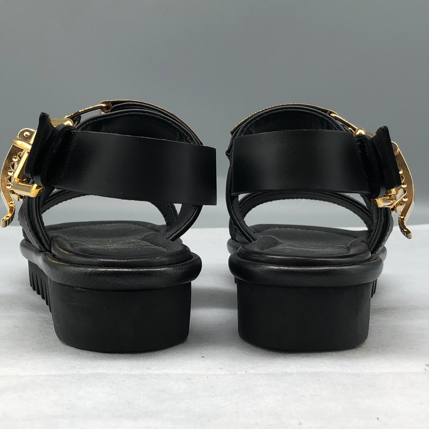 Giuseppe Zanotti Women's Black & Gold Platform Sandals shoes 36