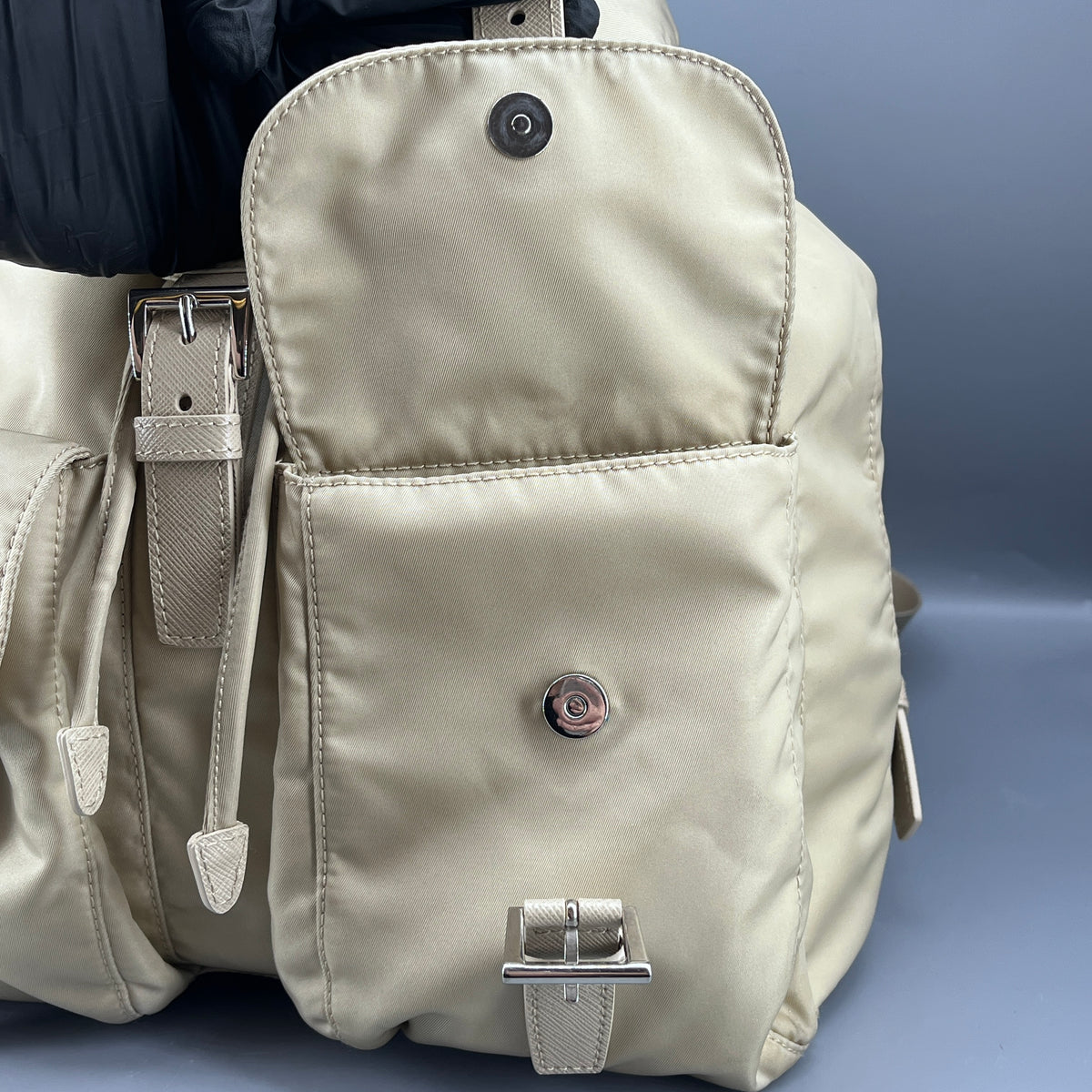 Prada Yellow beige nylon Backpack