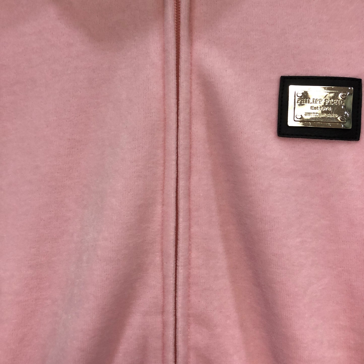 Philipp Plein Pink Rhinestone Skull Tracksuit Set Size L