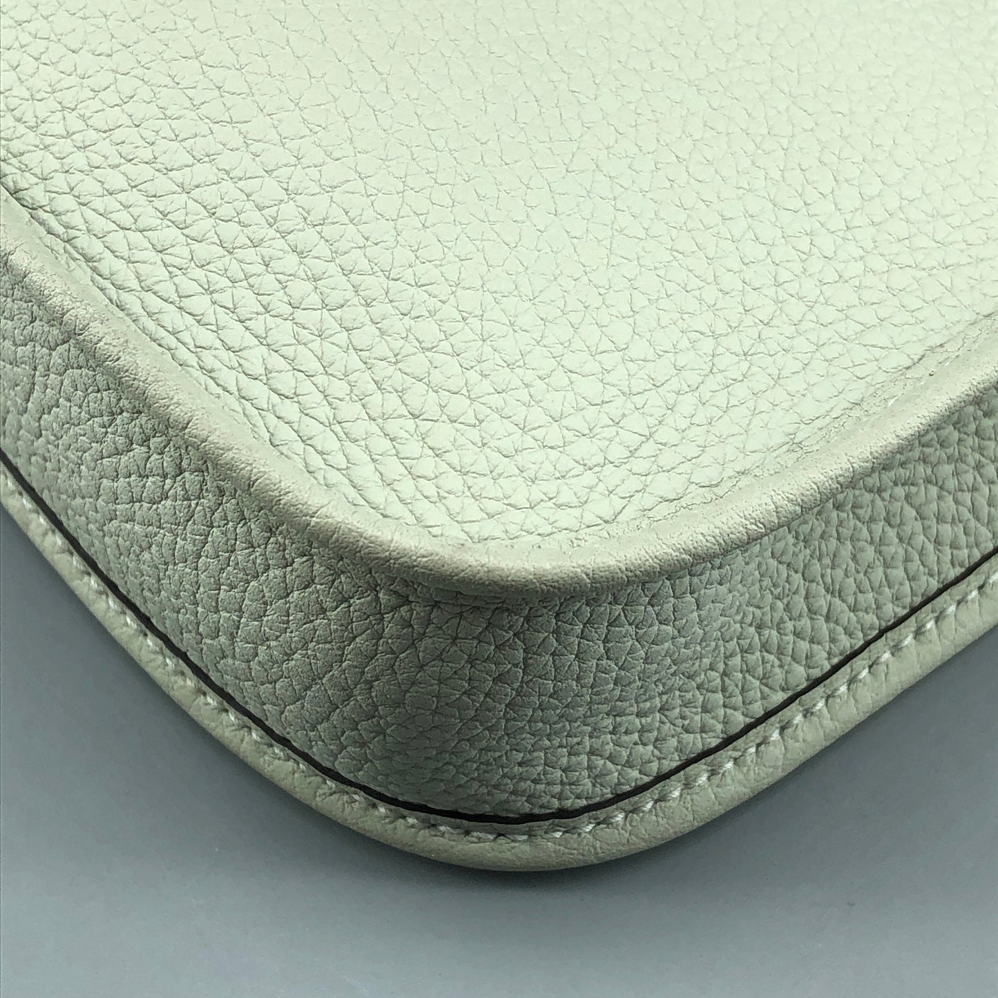 Hermes Mini Evelyne 2024 TPM Light Grey-White tong with Subtle Green Undertone