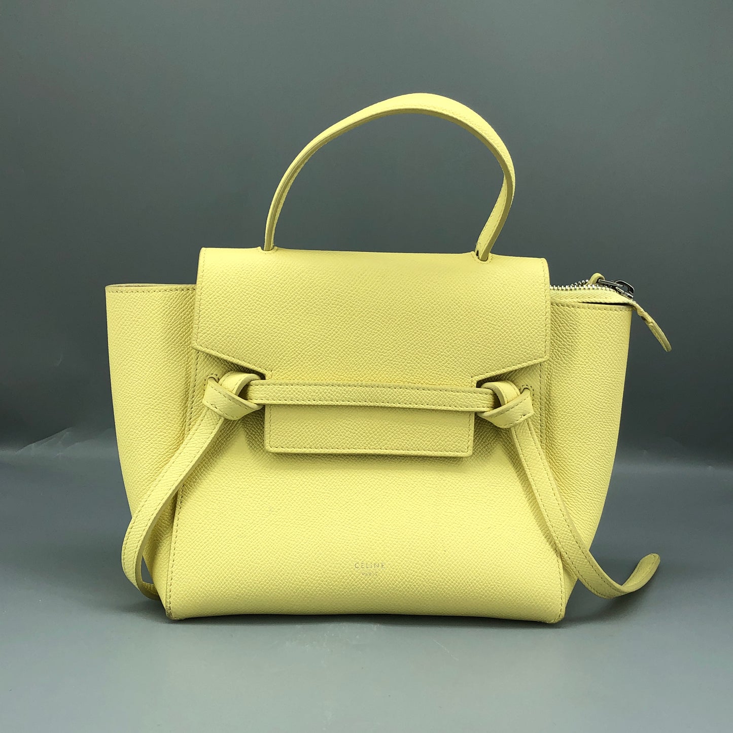 Celine Nano Belt Bag Leather Handbag Light Yellow
