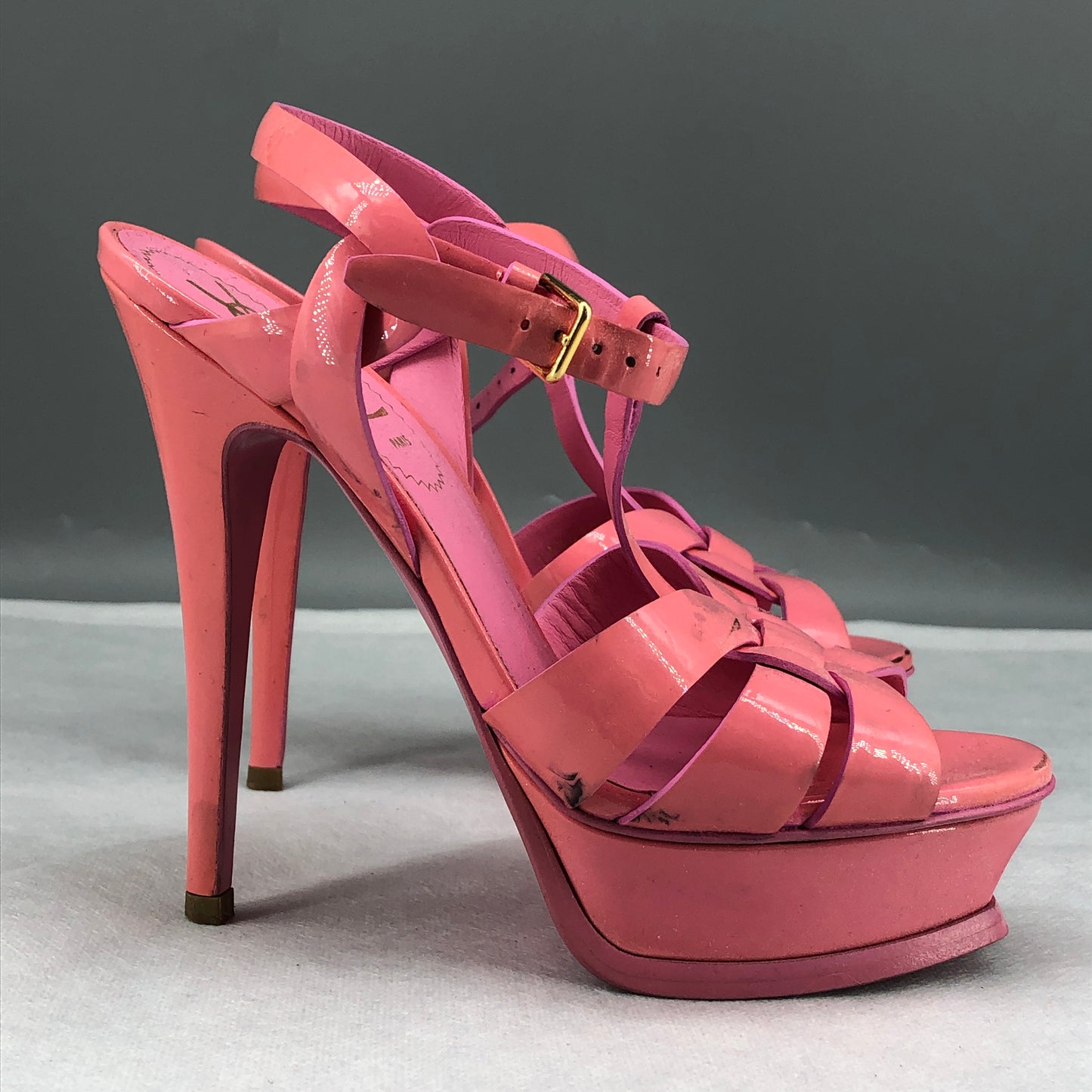 Saint Laurent Women's Platform Heels Size 35.5 Pink