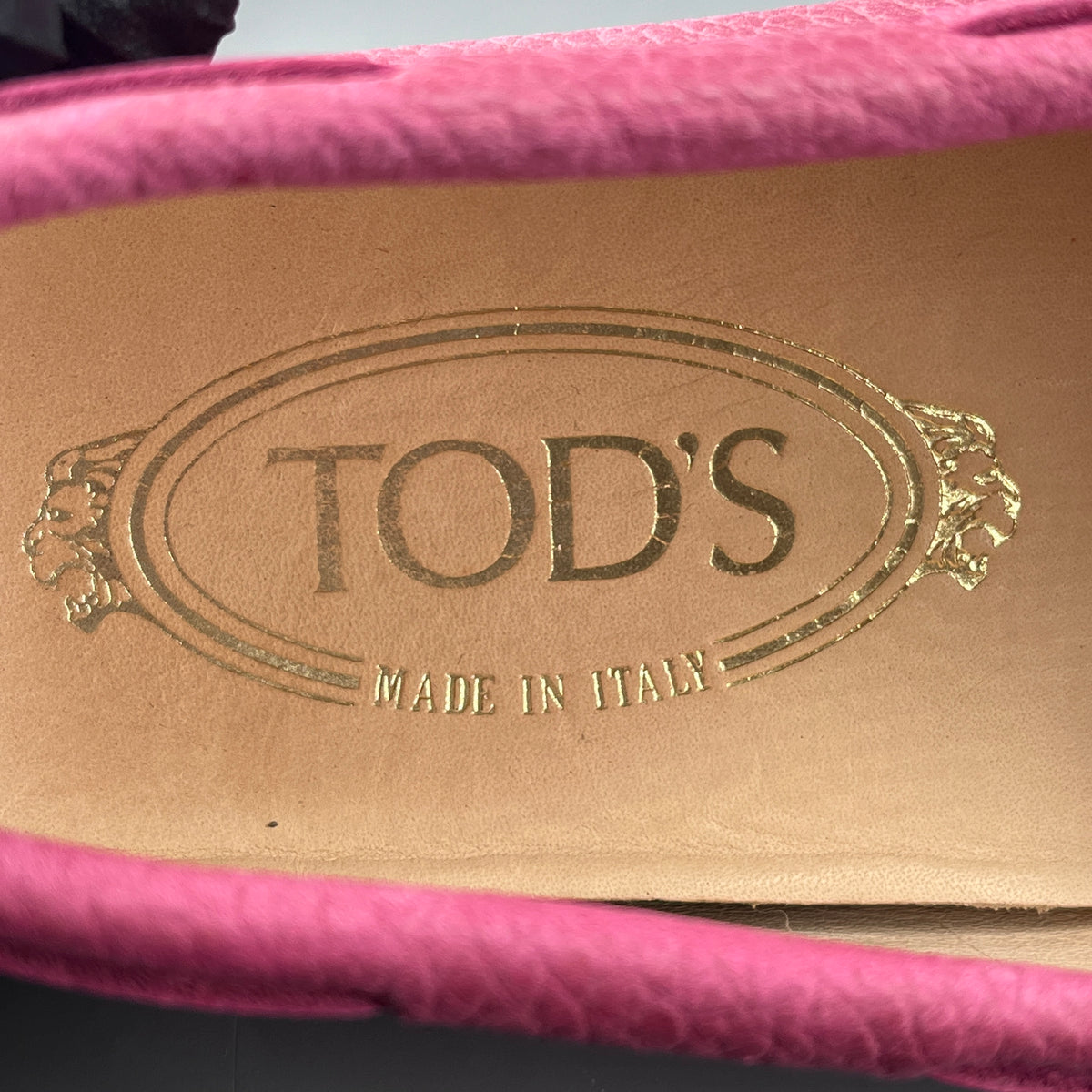 Tod's Pink Leather Driving Loafers size 37