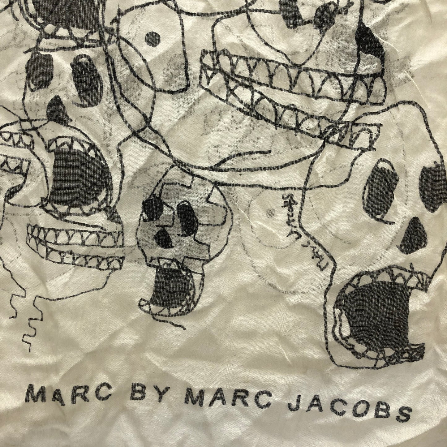 Marc by Marc Jacobs Printed Scarf 128*170cm White/Black