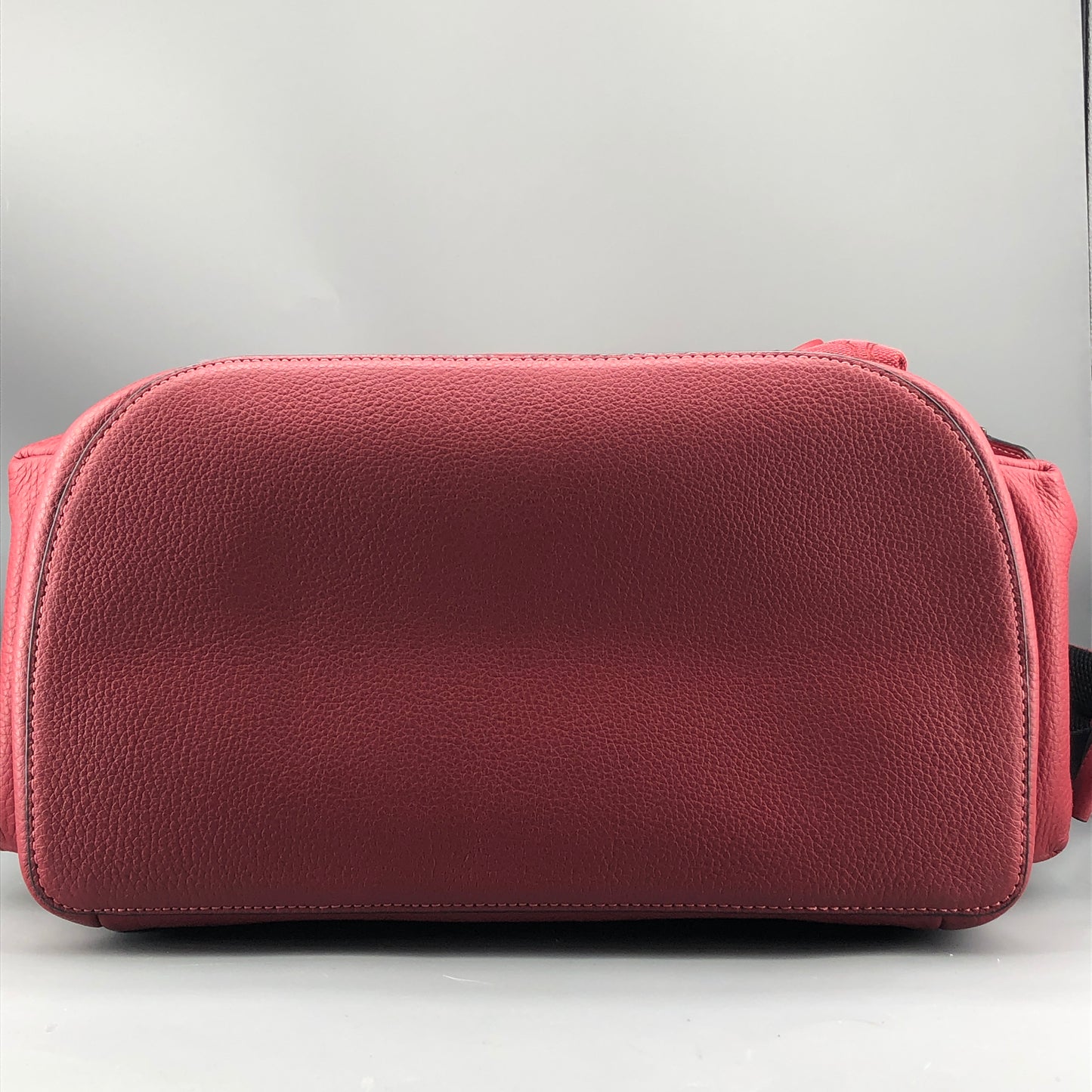 Coach Signature Canvas & Leather Flap Backpack Bag Red