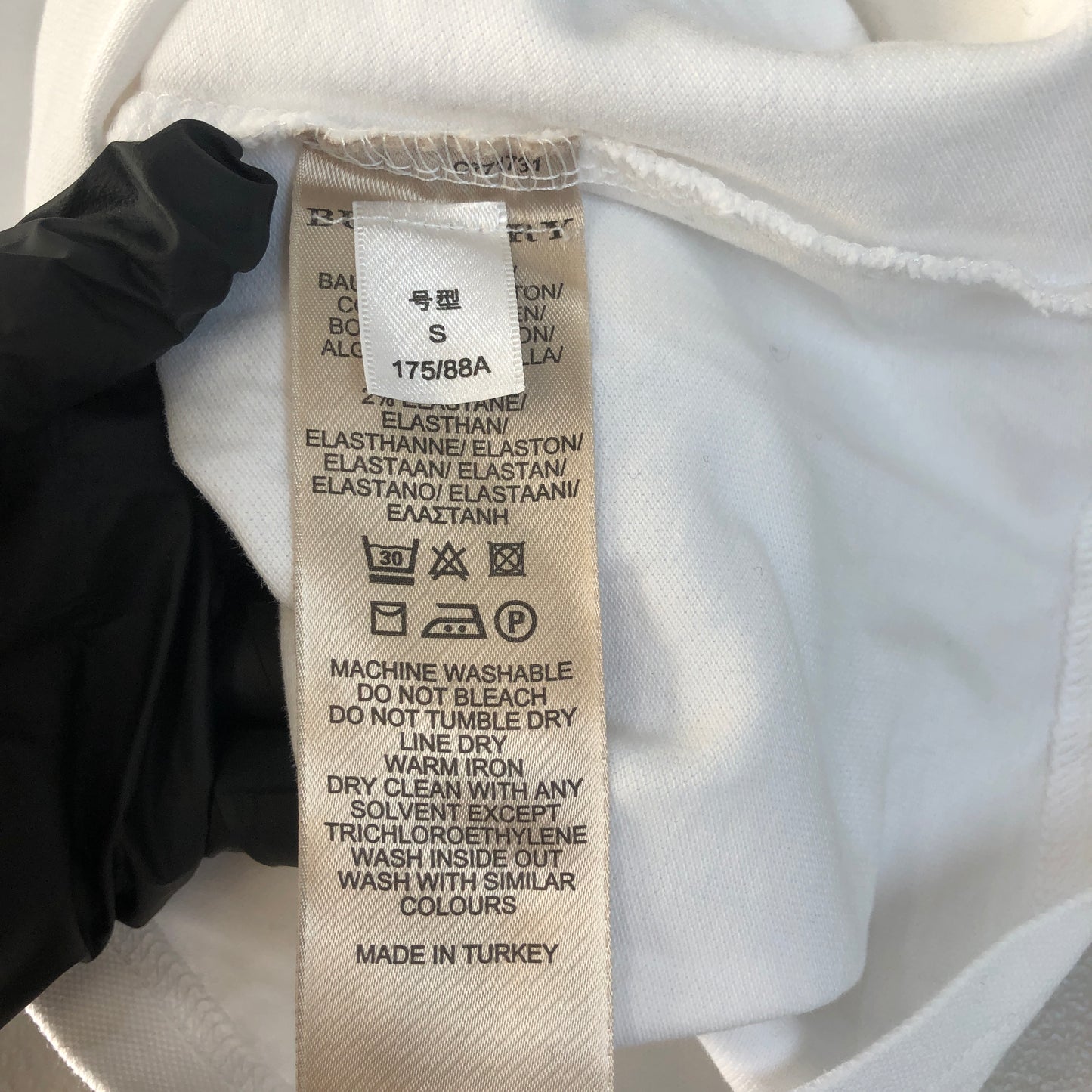 Burberry Puff Short Sleeve Polo Jersey Top Size S White