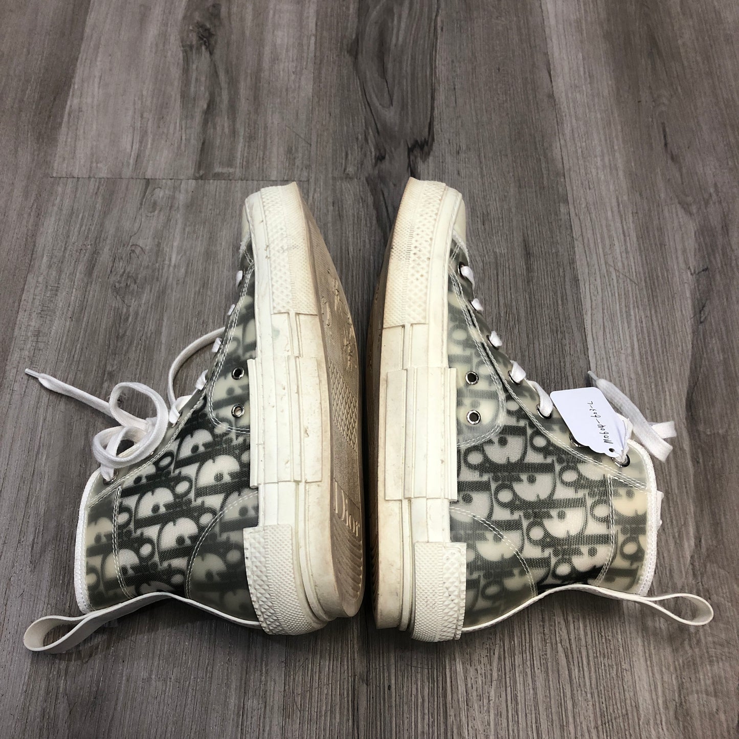 Christian Dior Women's Walk'n'Dior Oblique Jacquard Canvas Low Top Sneaker Shoes 36 Cream Black