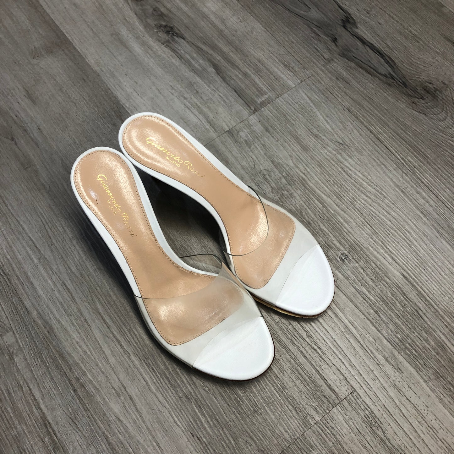 Gianvito Rossi Plexi  Clear/White Pumps 36.5