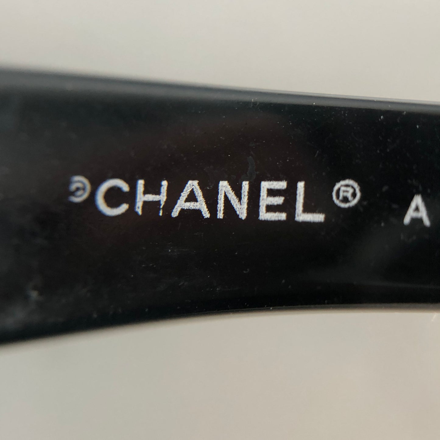 Chanel Round Pearl Detail Sunglasses Black
