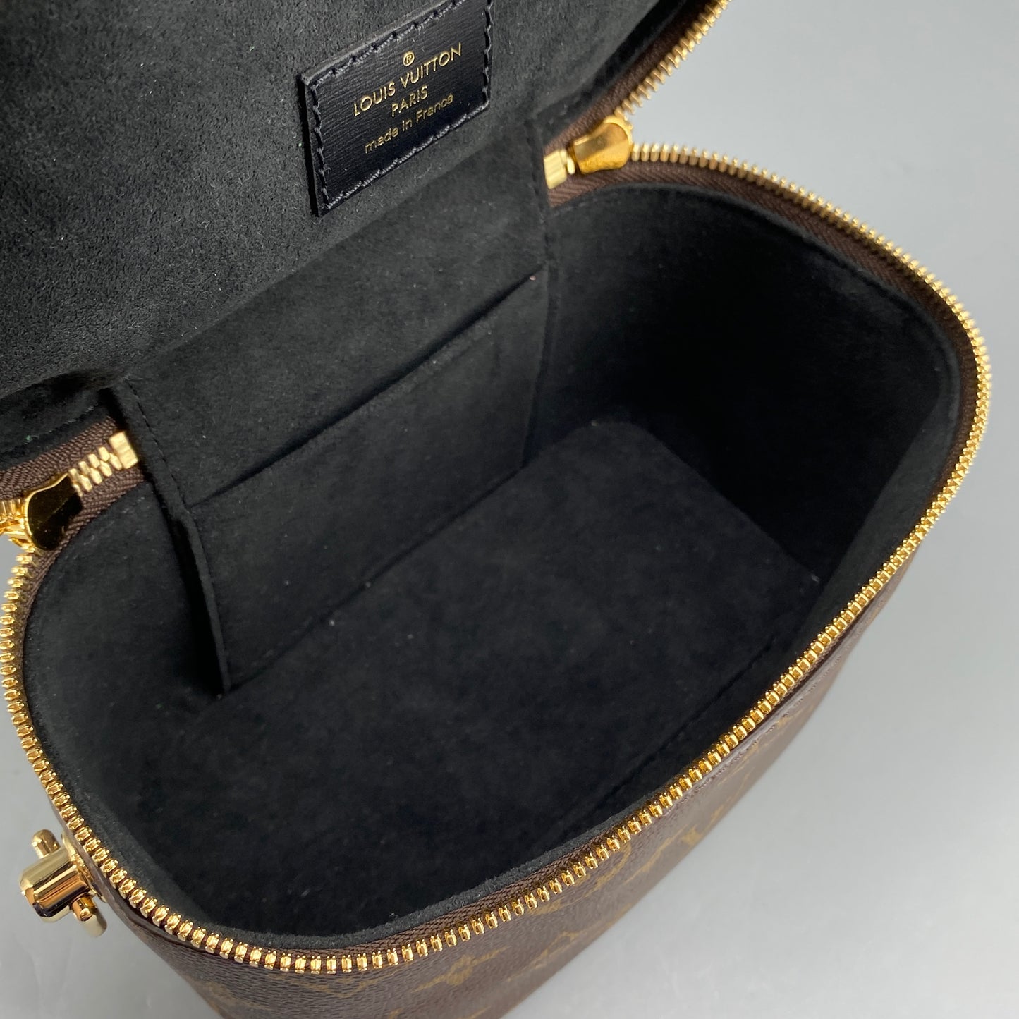 Louis Vuitton Monogram Vanity PM Brown Top Handle Bag