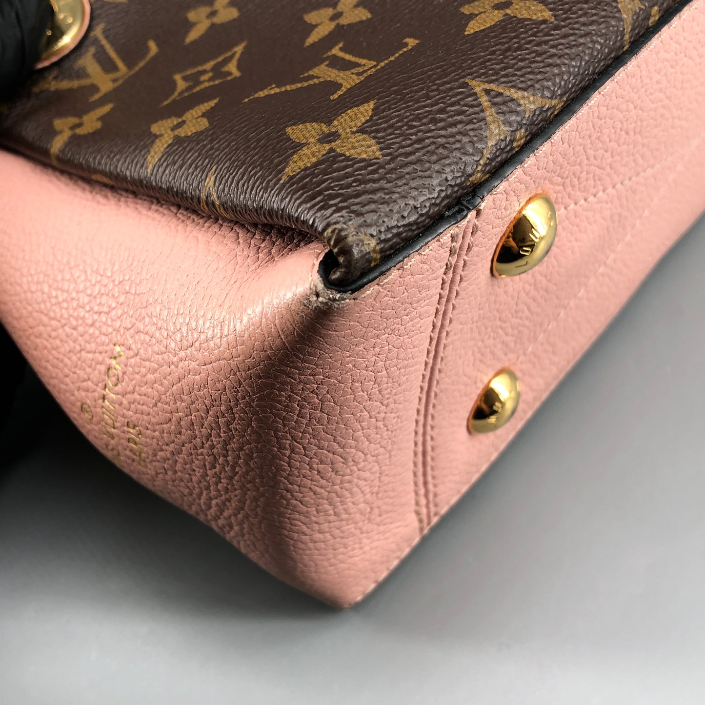 Louis Vuitton Brown Monogram & Pink Leather Chain Shoulder Bag