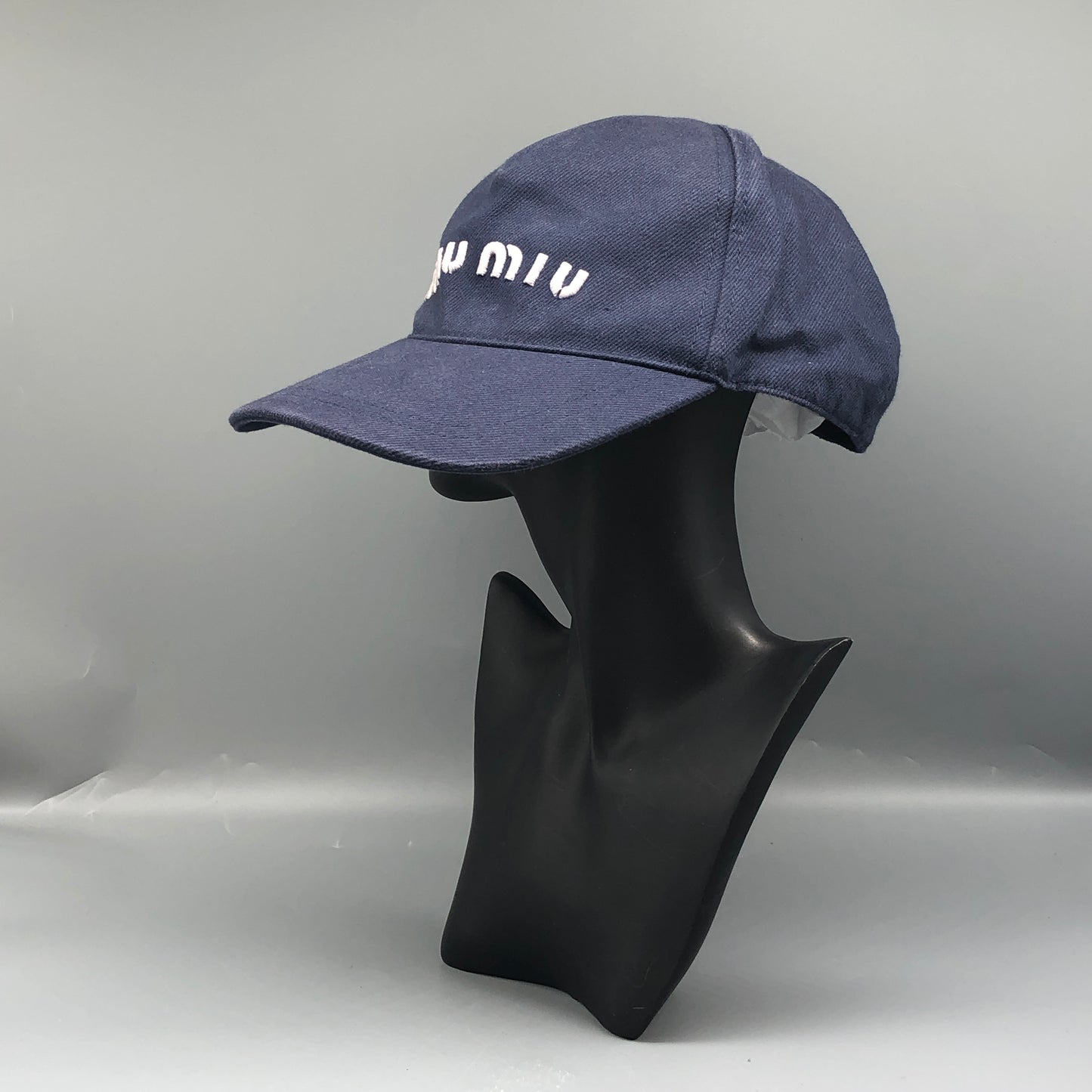 Miu Miu Navy Logo Baseball Cap 58cm