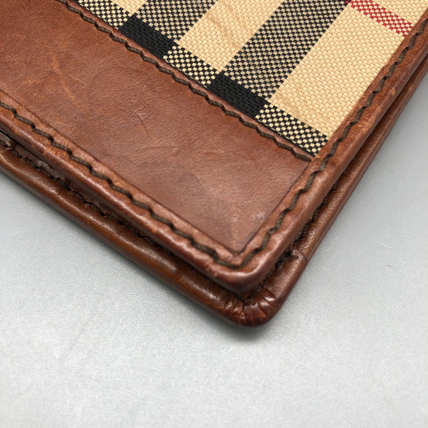Burberry Beige/Brown Haymarket Check Long Wallet