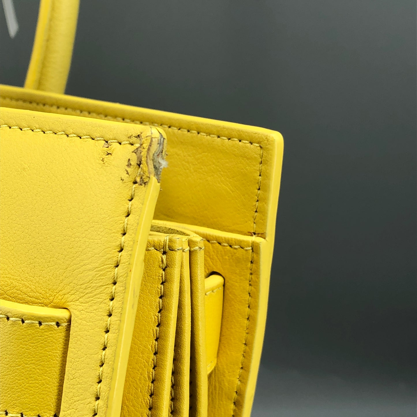 Saint Laurent Sac De Jour Yellow Leather Tote Bag