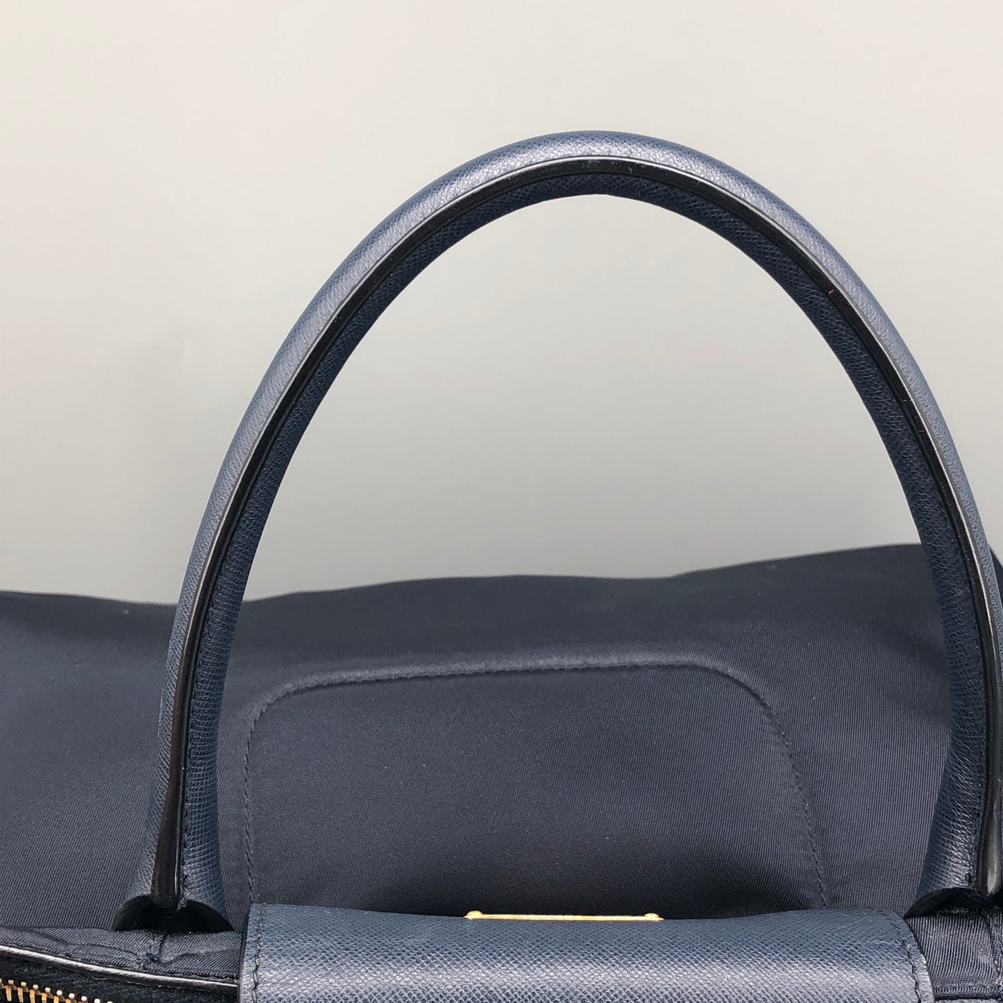 Prada Re-Nylon Tote Handbag Navy Blue