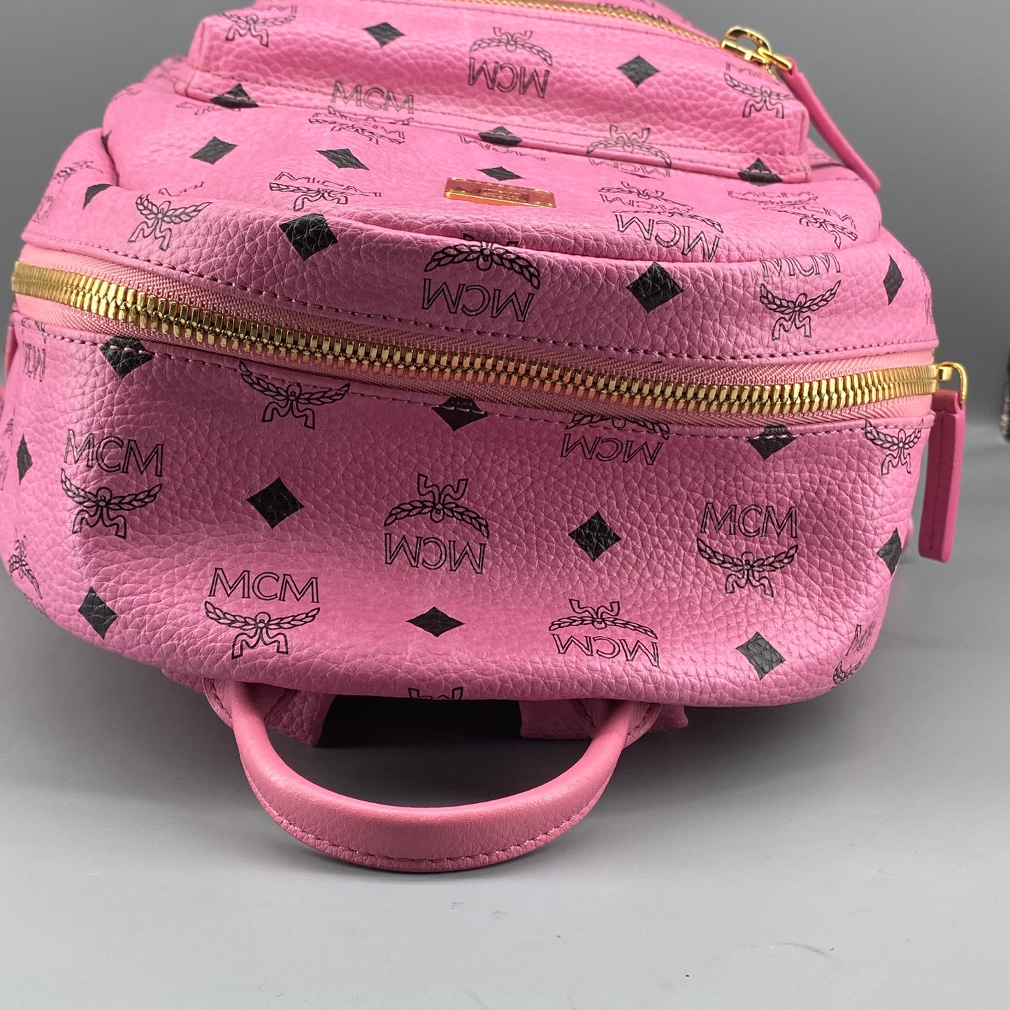 MCM Pink Visetos Print Backpack