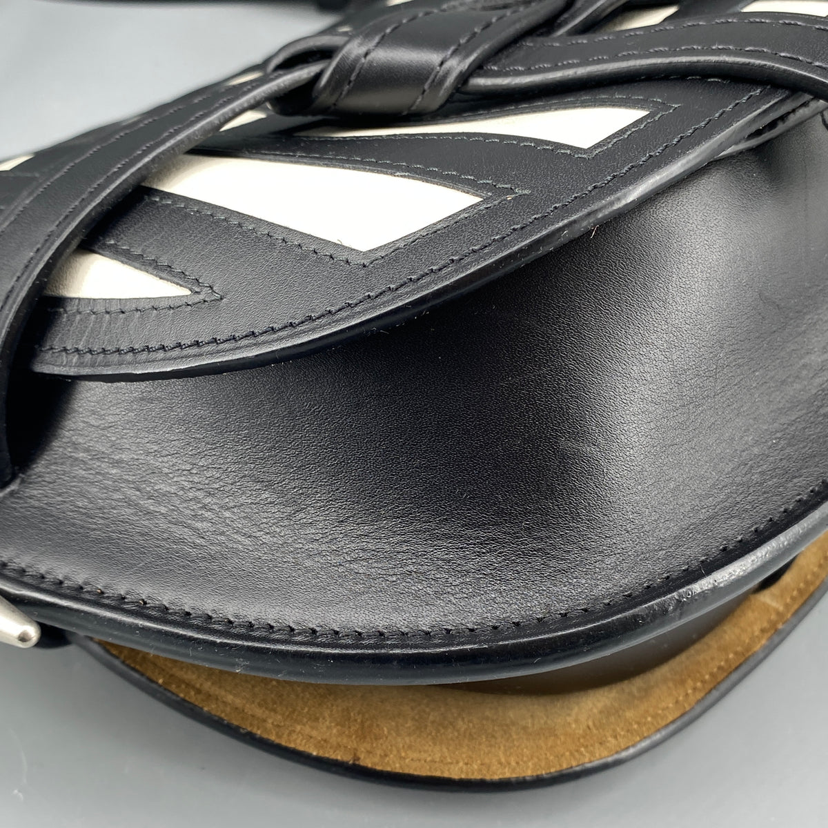 Loewe  Gate Grid  Crossbody Bag Black White Checkered