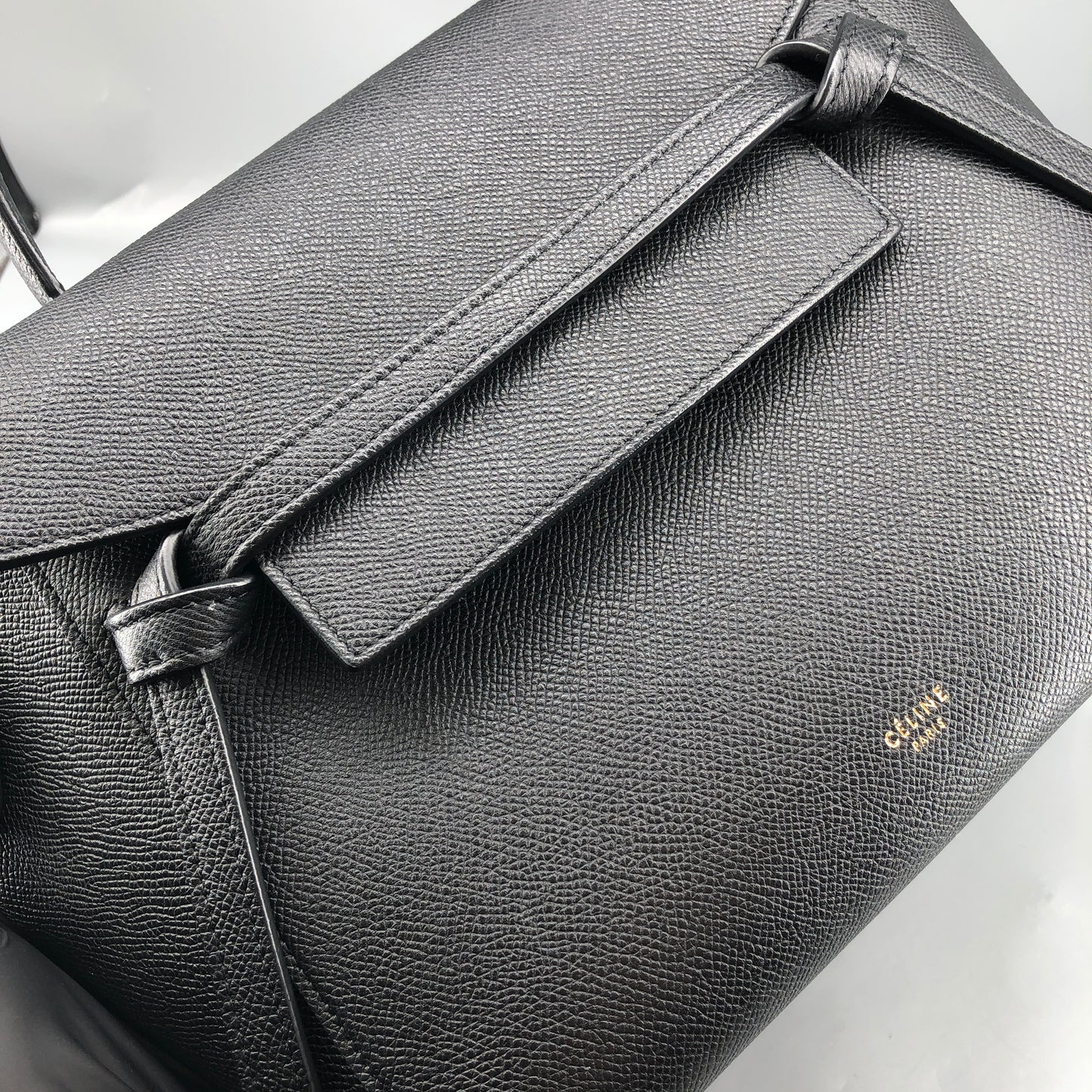 Celine Black Grained Calfskin Belt Bag Small