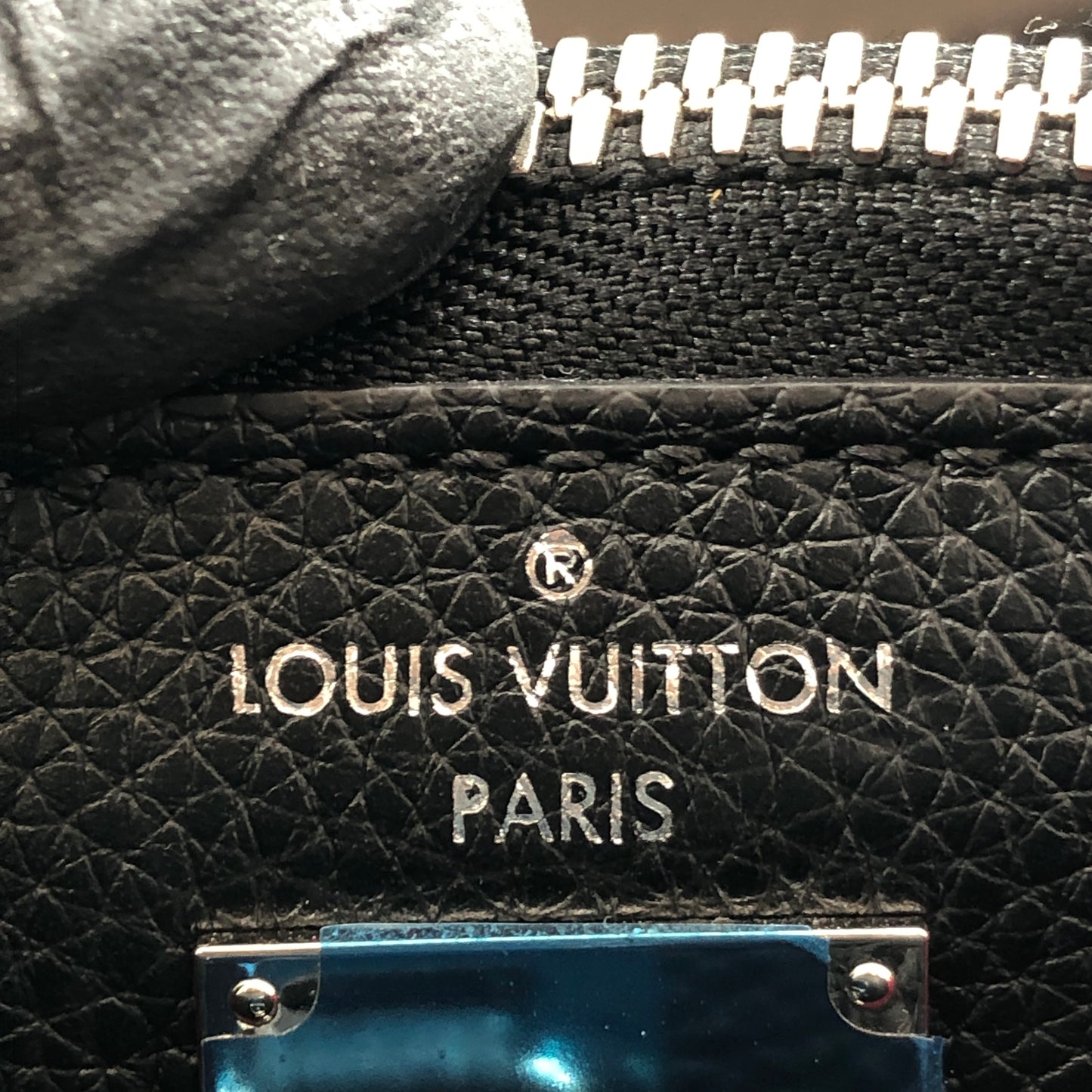 Louis Vuitton Taurillon City Steamer MM Two-Tone Taurillon Leather Handbag Hot Pink Black