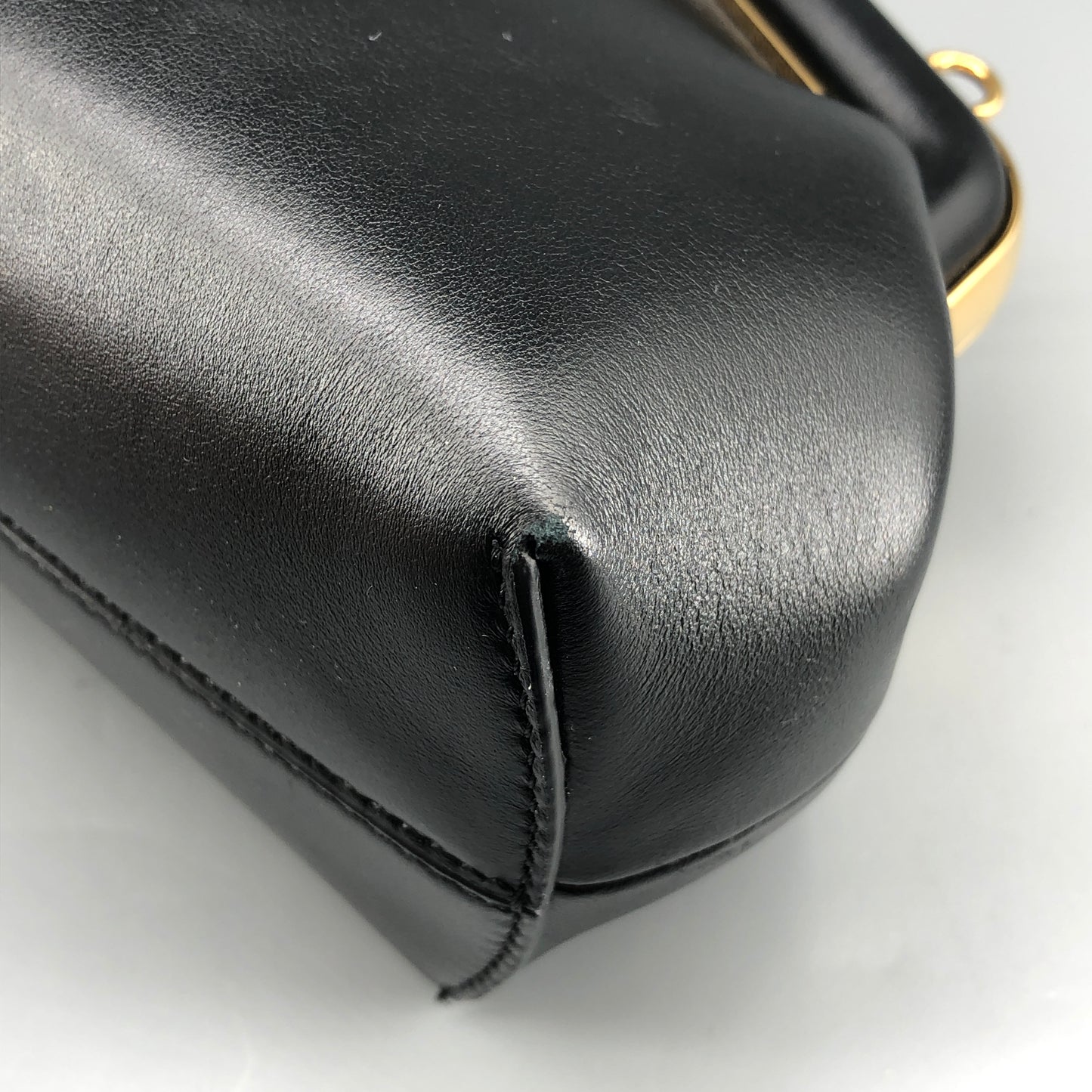 Fendi First Smooth Calfskin Clutch Crossbody Bag  Black
