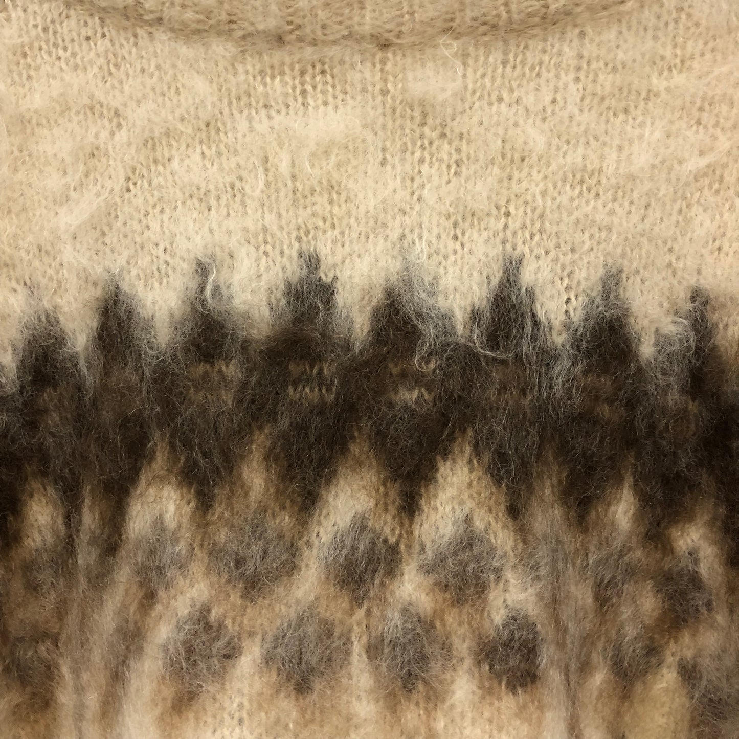 Celine Jacquard Knit Sweater Size L Brown