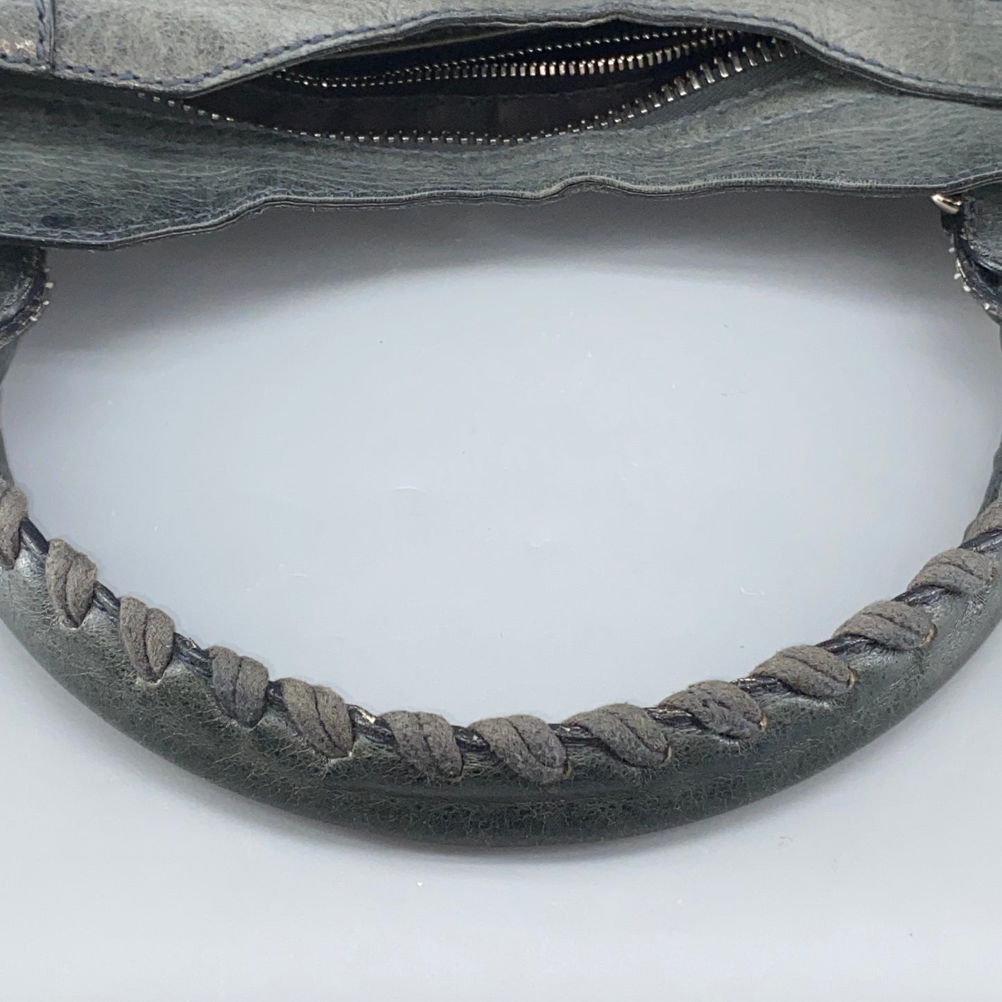 Balenciaga Grey Classic City Handbag Silver‑Tone Metal Hardware
