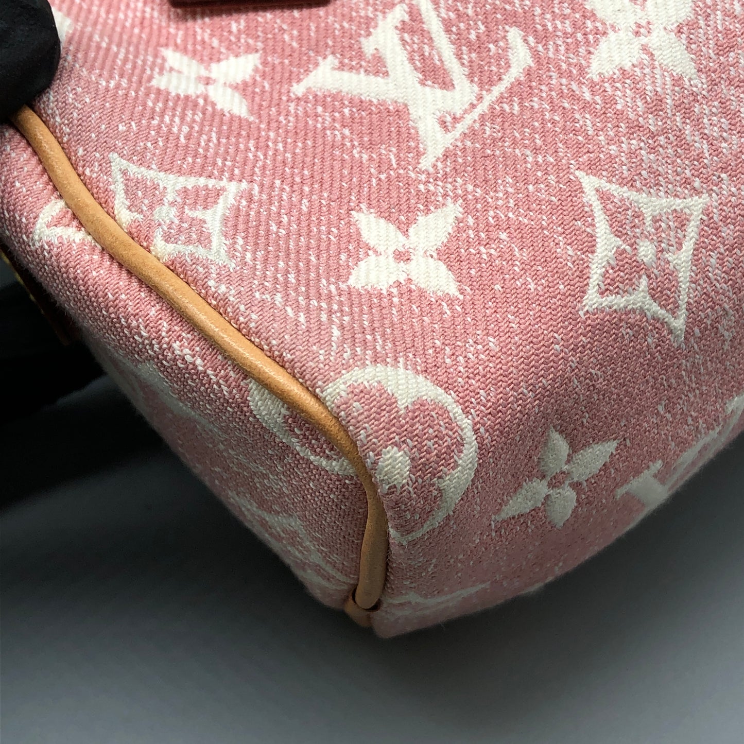 Louis Vuitton Nano Speedy Light Pink Monogram Denim Handbag